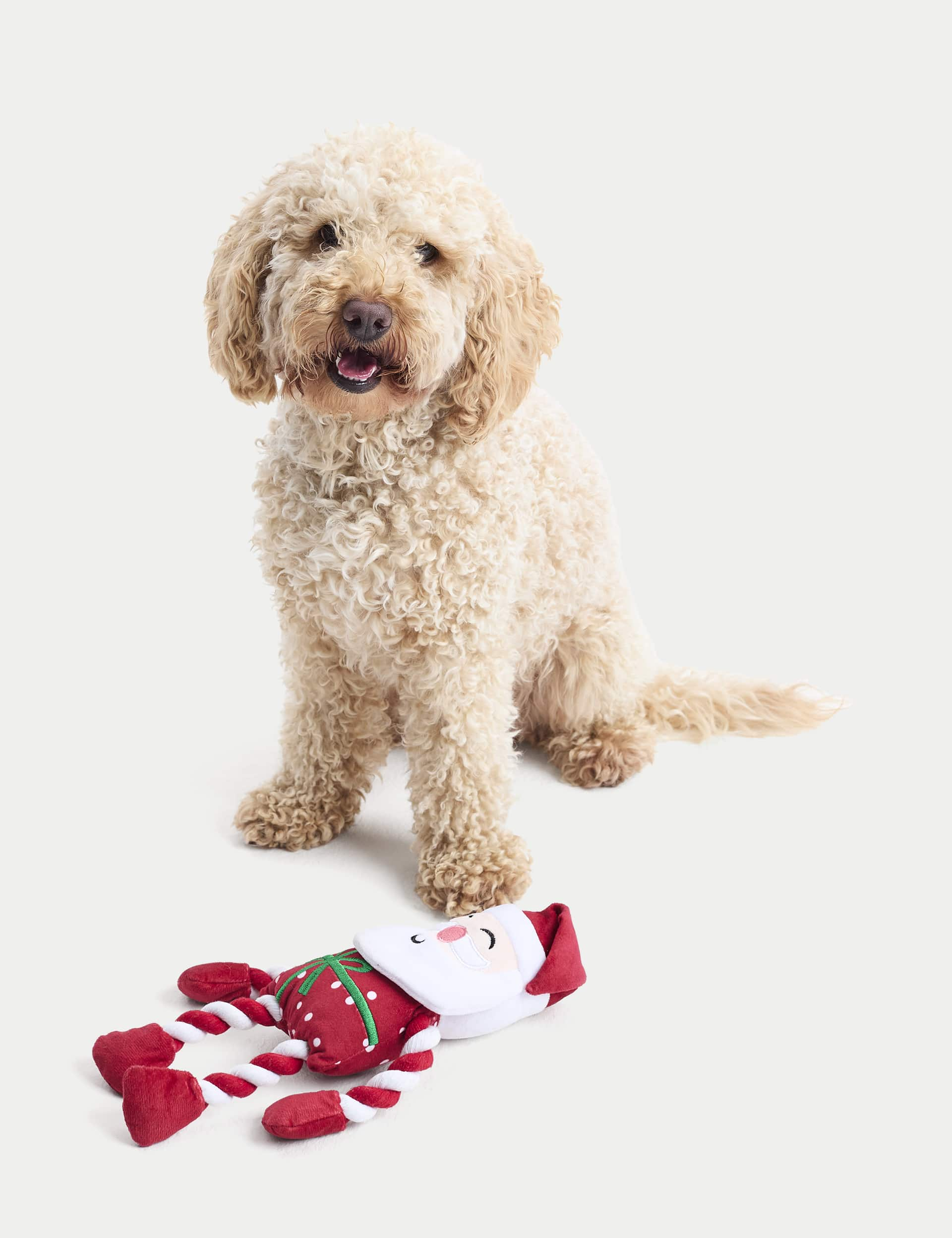 M&S Santa Rope Pet Toy - Red Mix, Red Mix