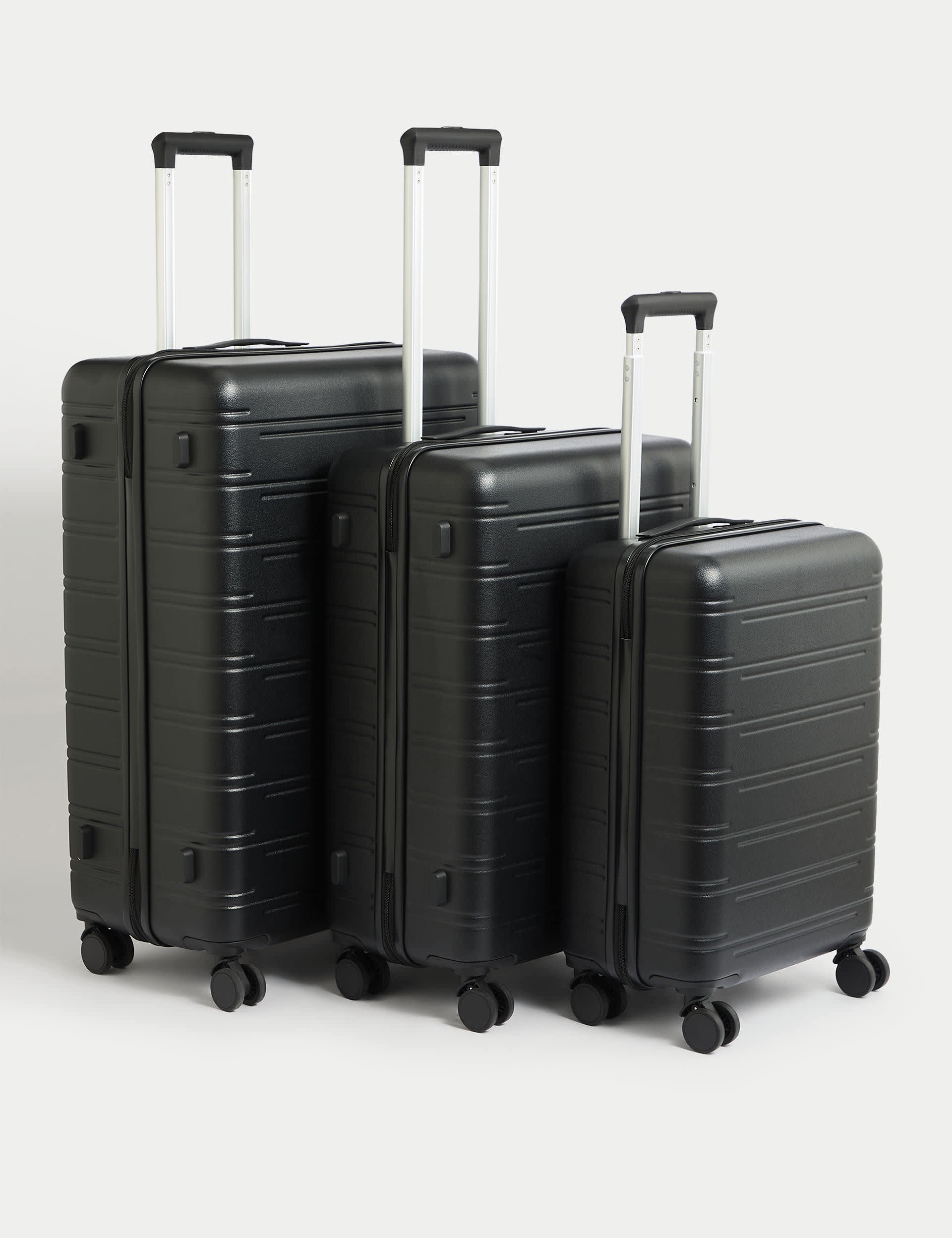 M&S Set of 3 Prague 4 Wheel Hard Shell Suitcases