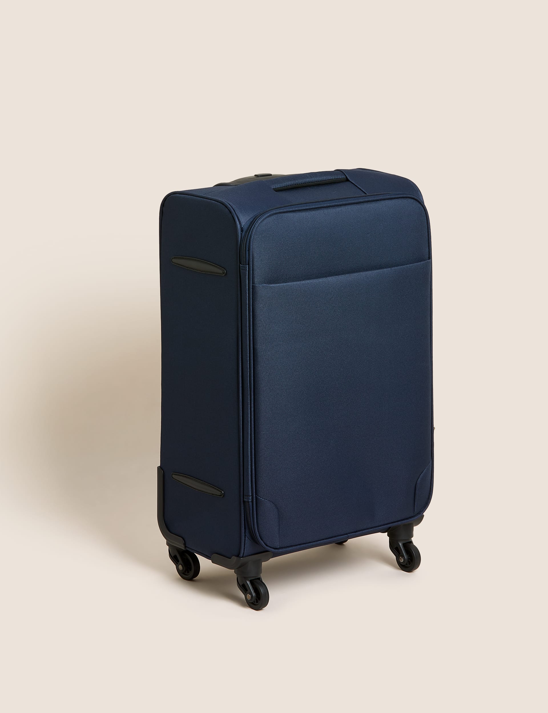 M&S Palma 4 Wheel Soft Medium Suitcase - Navy, Black,Navy