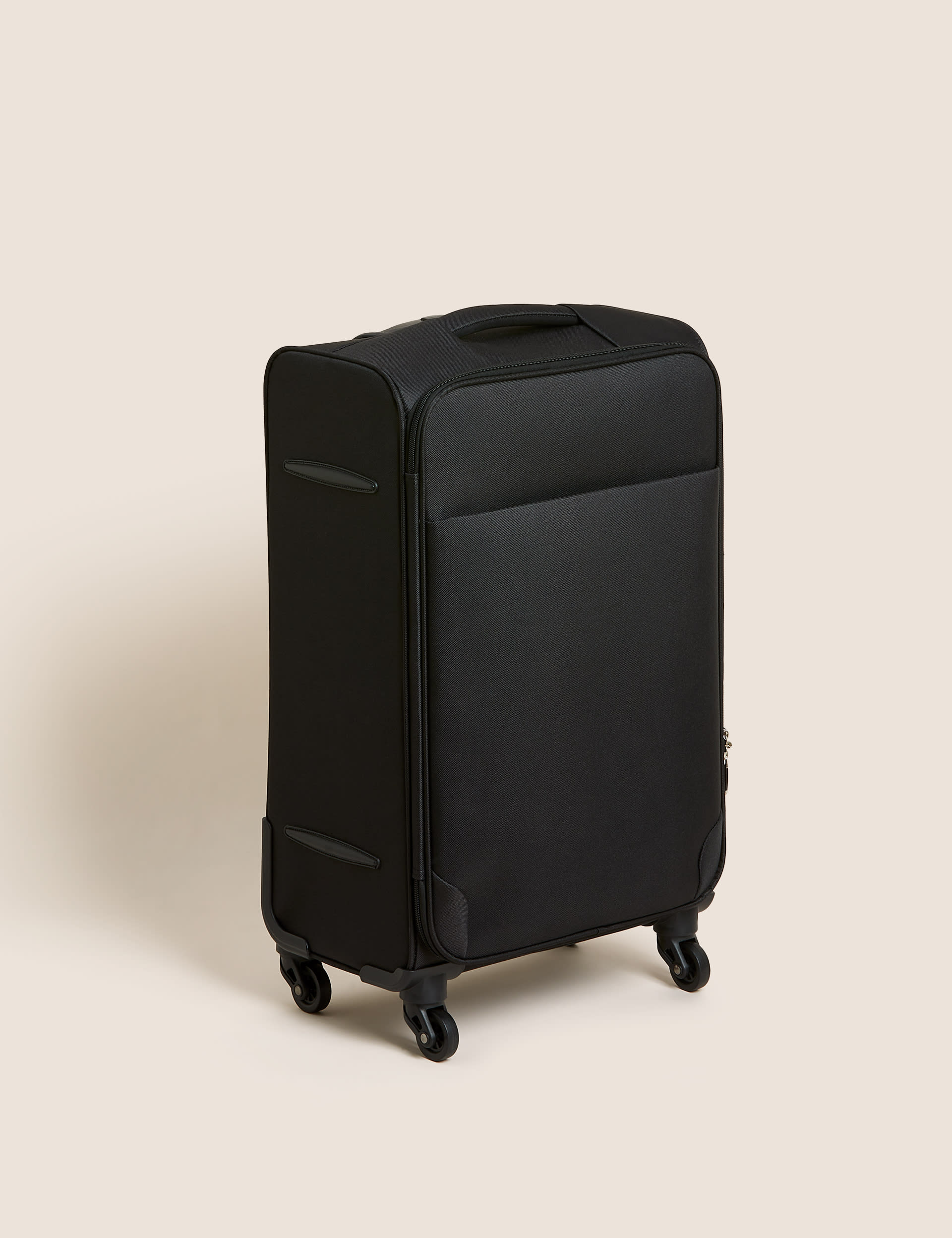 M&S Collection Palma 4 Wheel Soft Medium Suitcase - Black, Navy,Black