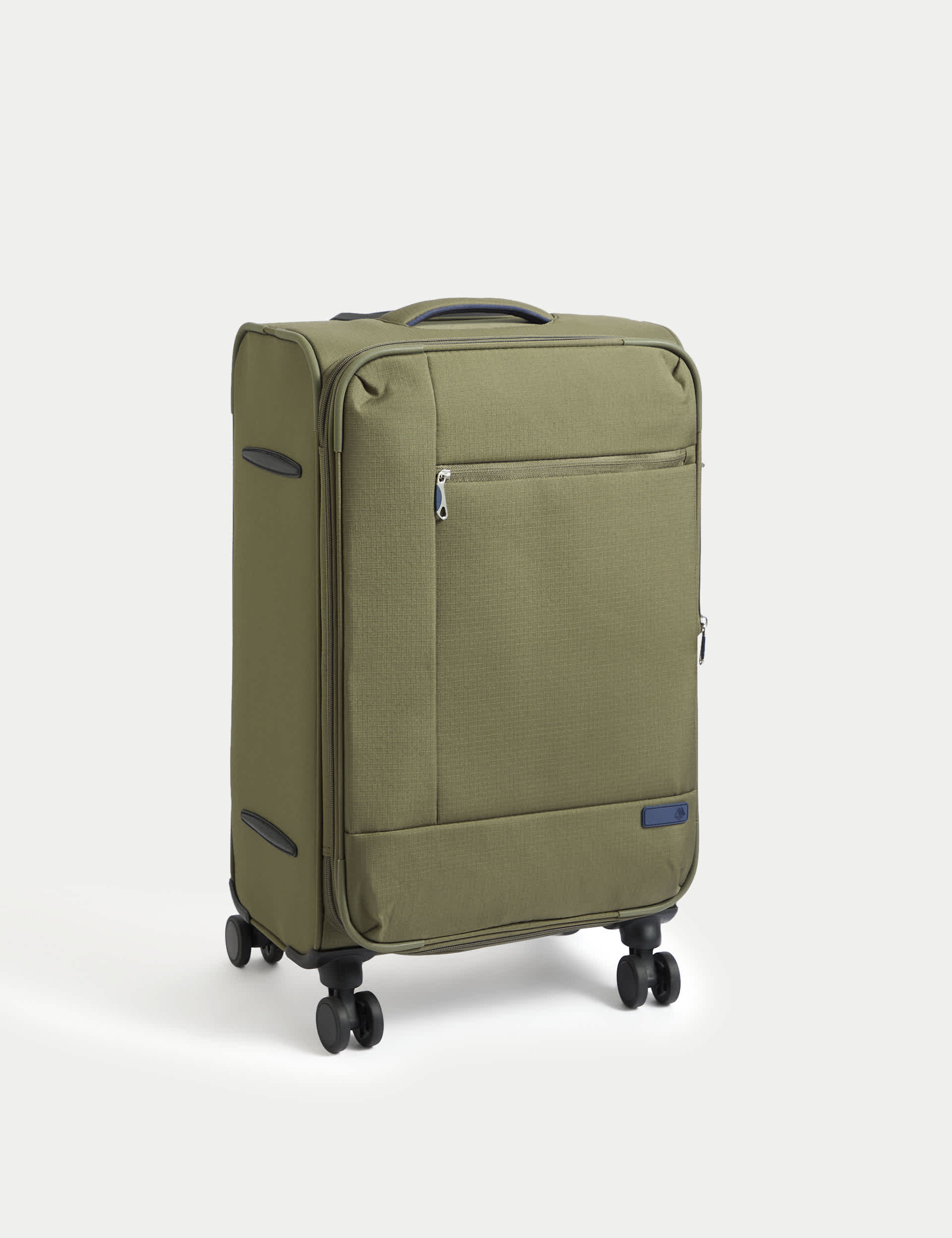 M&S Collection Seville 4 Wheel Soft Medium Suitcase - Khaki, Navy,Black,Khaki