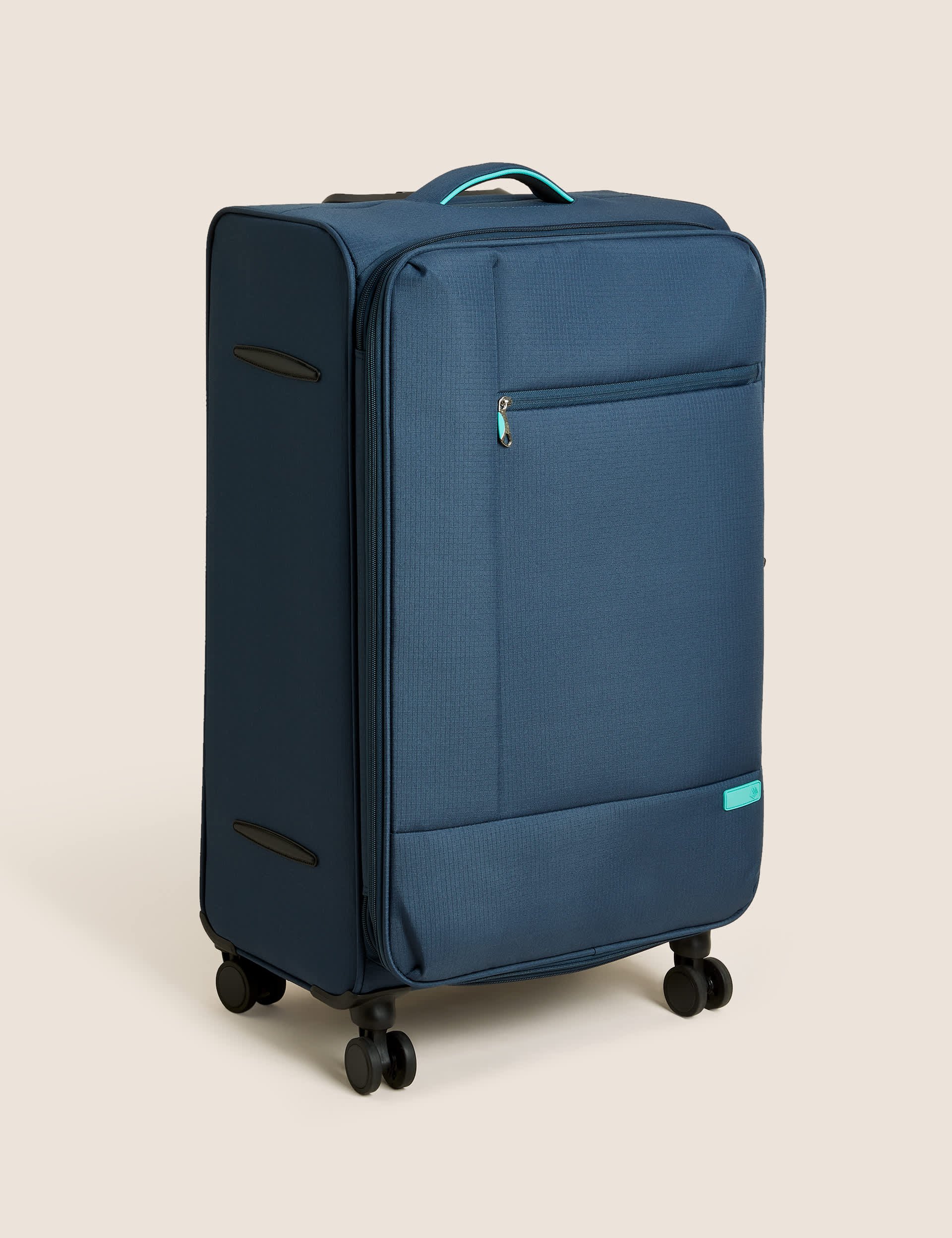 M&S Collection Seville 4 Wheel Soft Large Suitcase - Navy, Navy