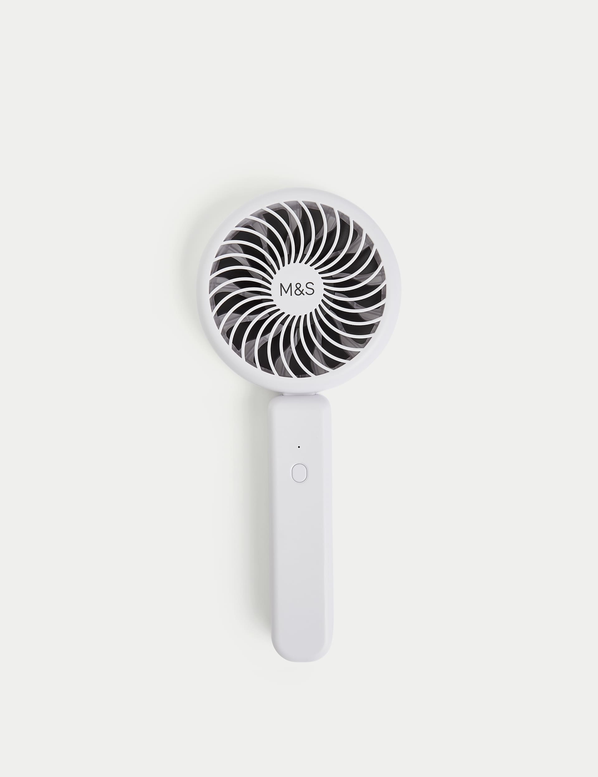 M&S Rechargeable Handheld Travel Fan - White, White