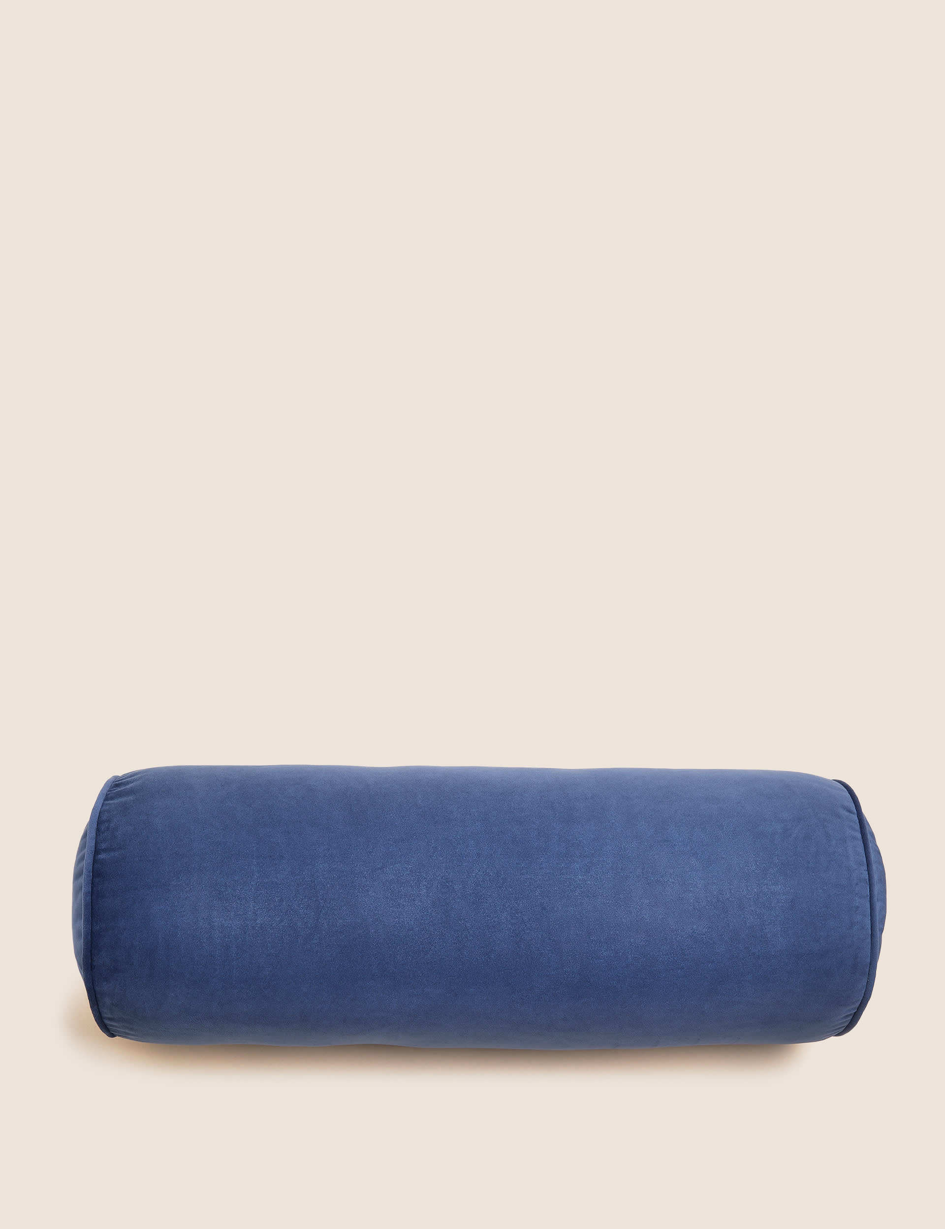 M&S Collection Velvet Piped Bolster Cushion - Light Navy, Light Grey,Light Navy,Pink,Duck Egg,Sage