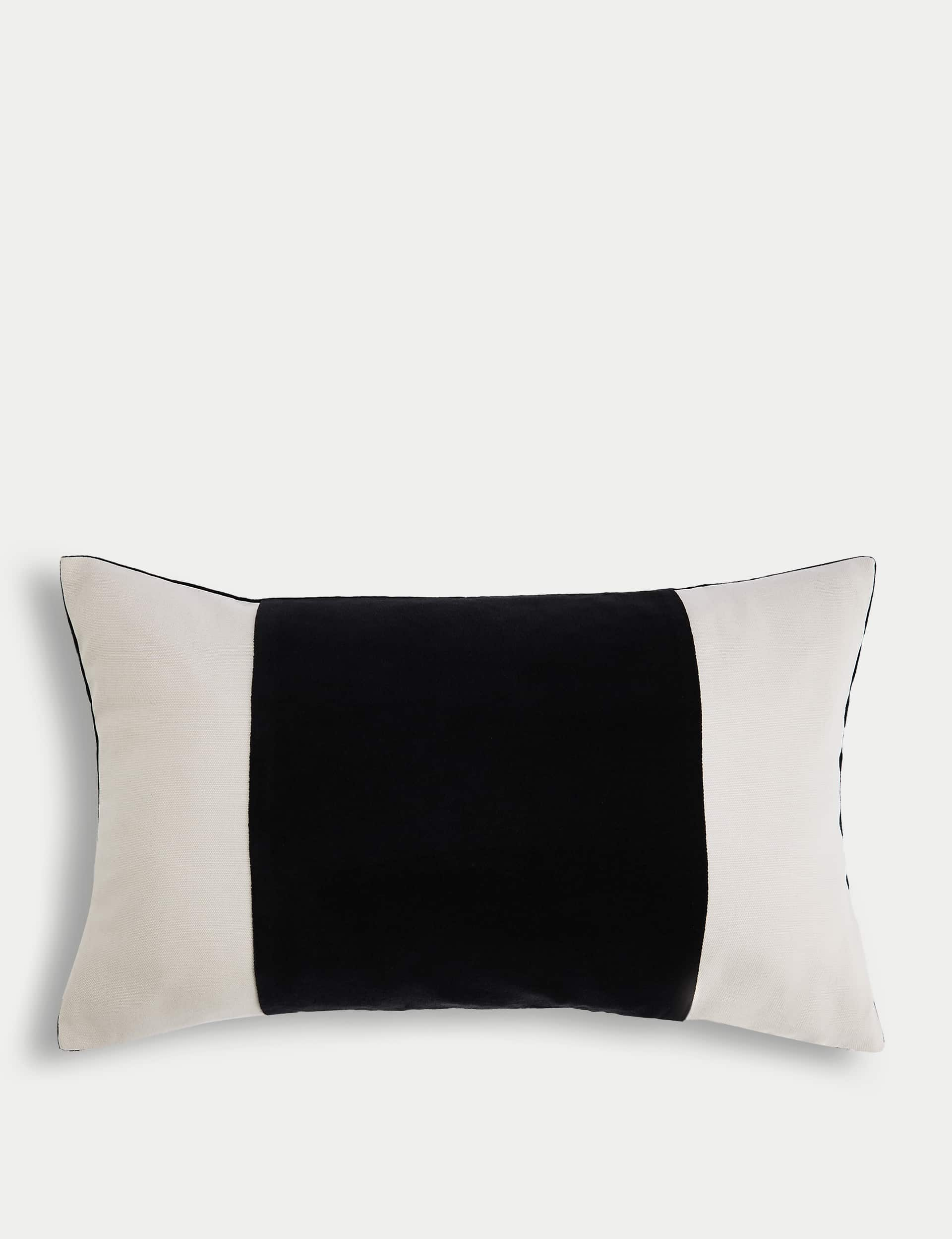 M&S X Kelly Hoppen Band Bolster Cushion - Taupe Mix, Taupe Mix,Grey Mix