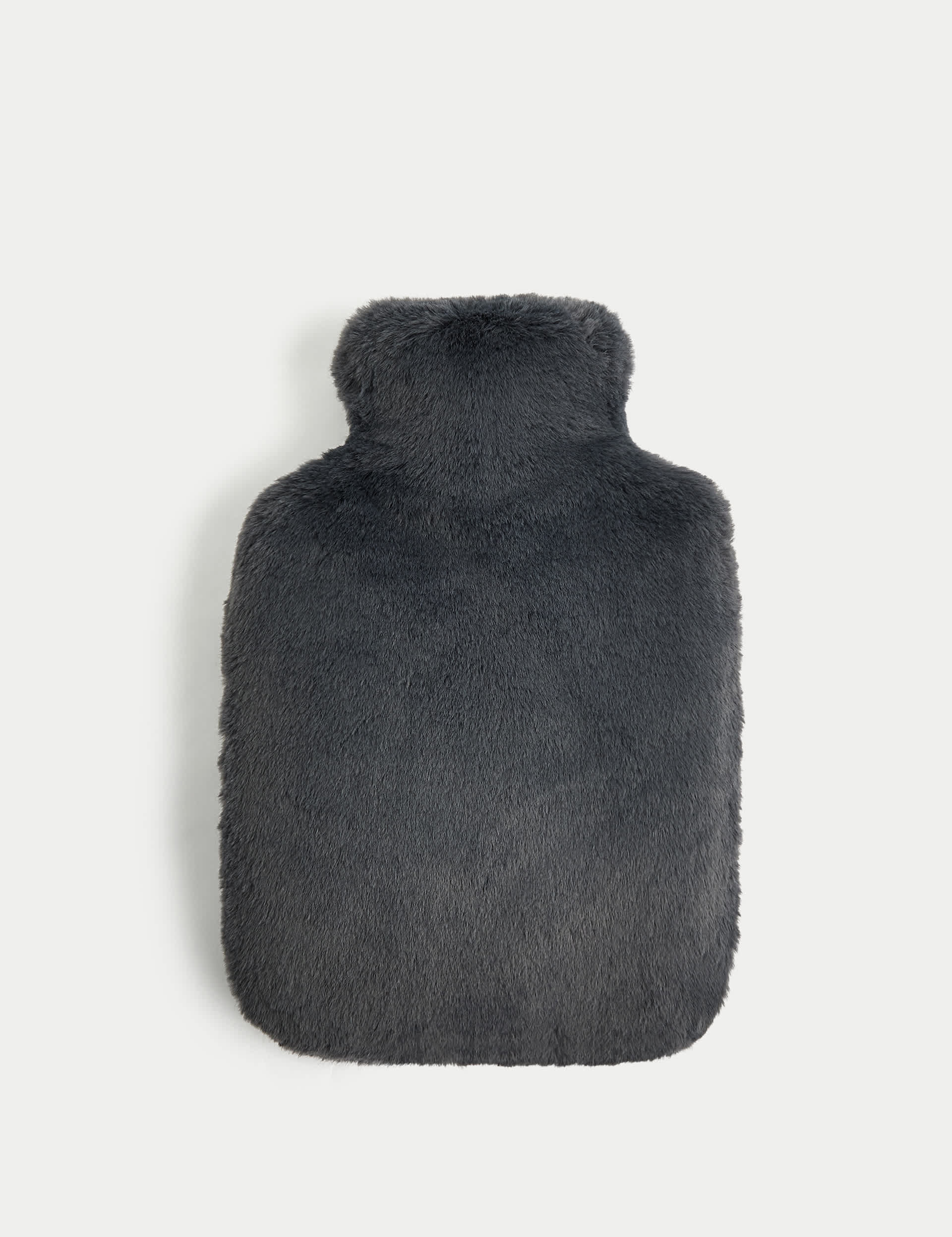 M&S Supersoft Faux Fur Hot Water Bottle - Light Navy, Light Grey,Light Navy,Neutral,Rust