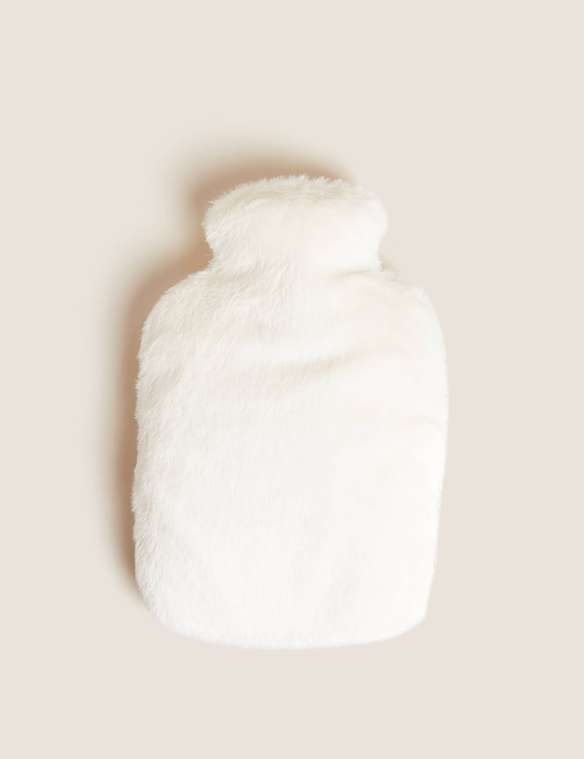 M&S Supersoft Faux Fur Hot Water Bottle - Cream, Cream,Blush