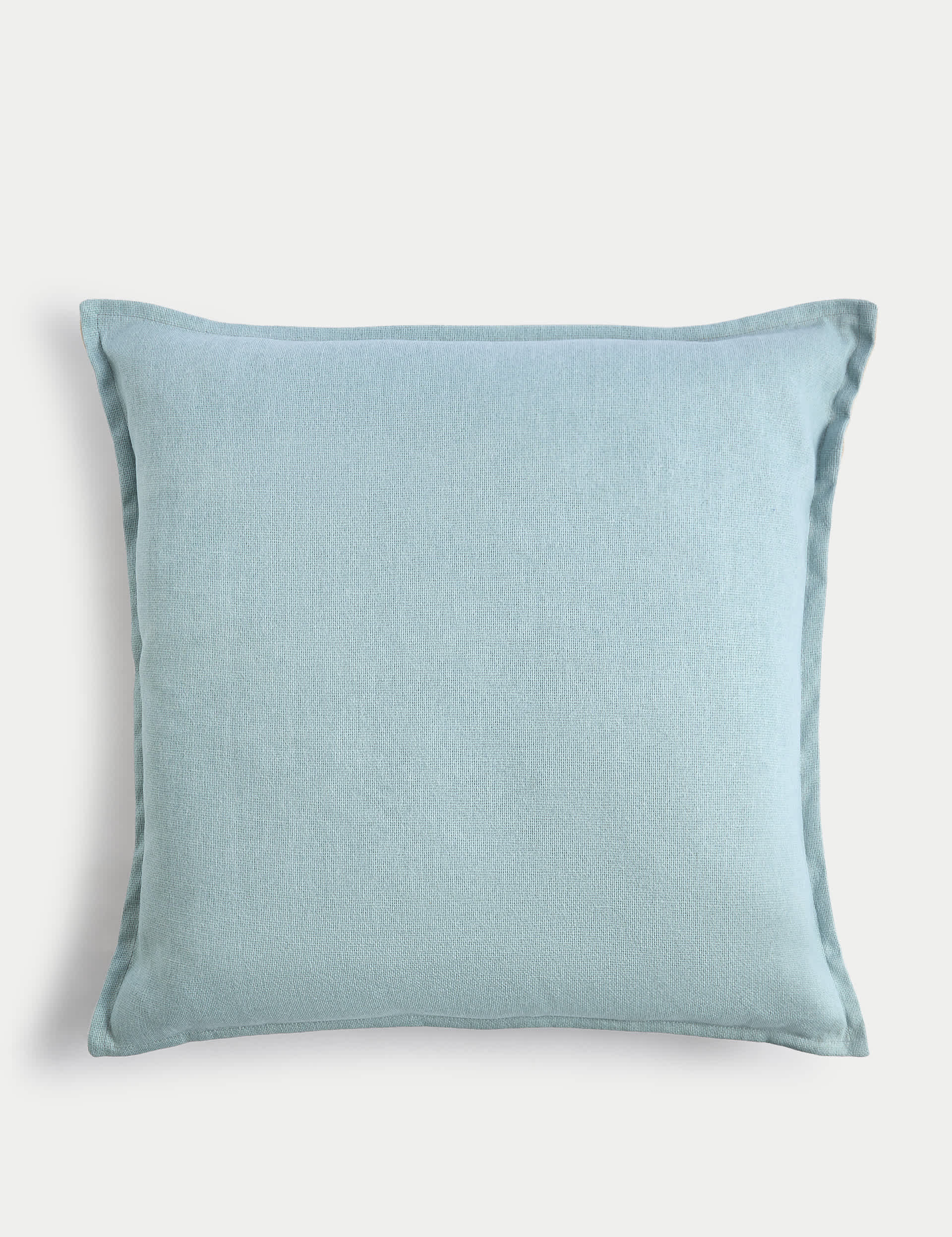 M&S Collection Pure Cotton Textured Cushion - Aqua, Soft Green,Rust,Aqua,Lilac,Clay,Neutral,Caramel,