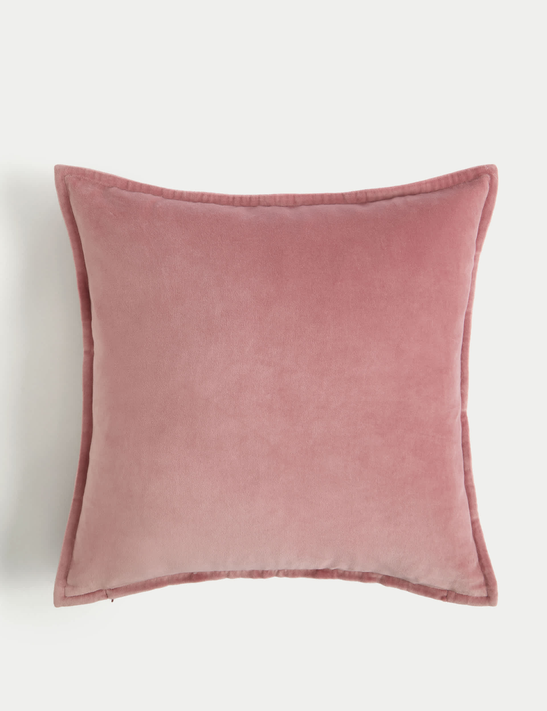 M&S Pure Cotton Velvet Cushion - Pink, Pink,Soft Pink,Teal,Neutral,Bronze,Slate Blue,Sage