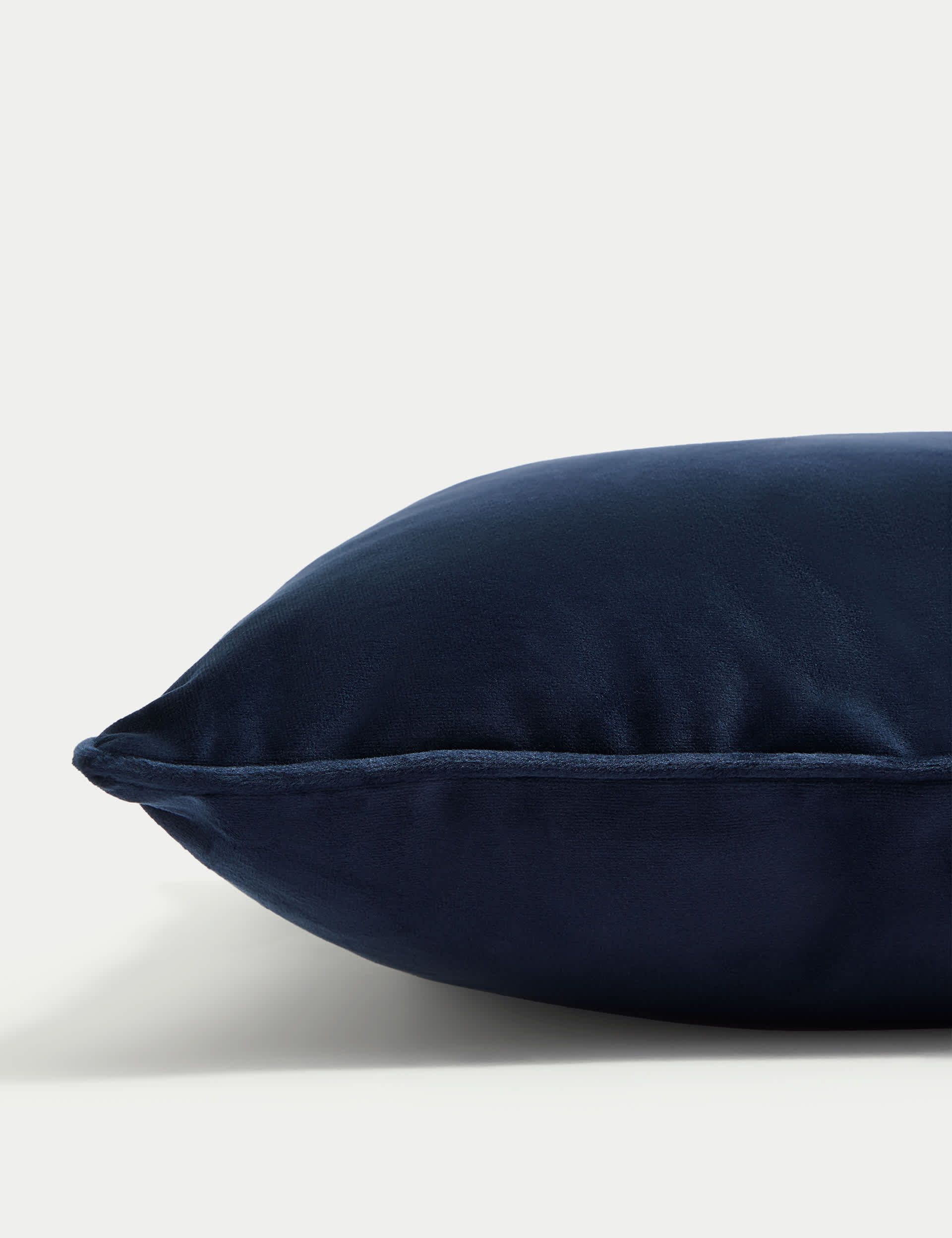 M&S Collection Velvet Piped Cushion - Navy, Olive,Ochre,Blue,Navy,Rust