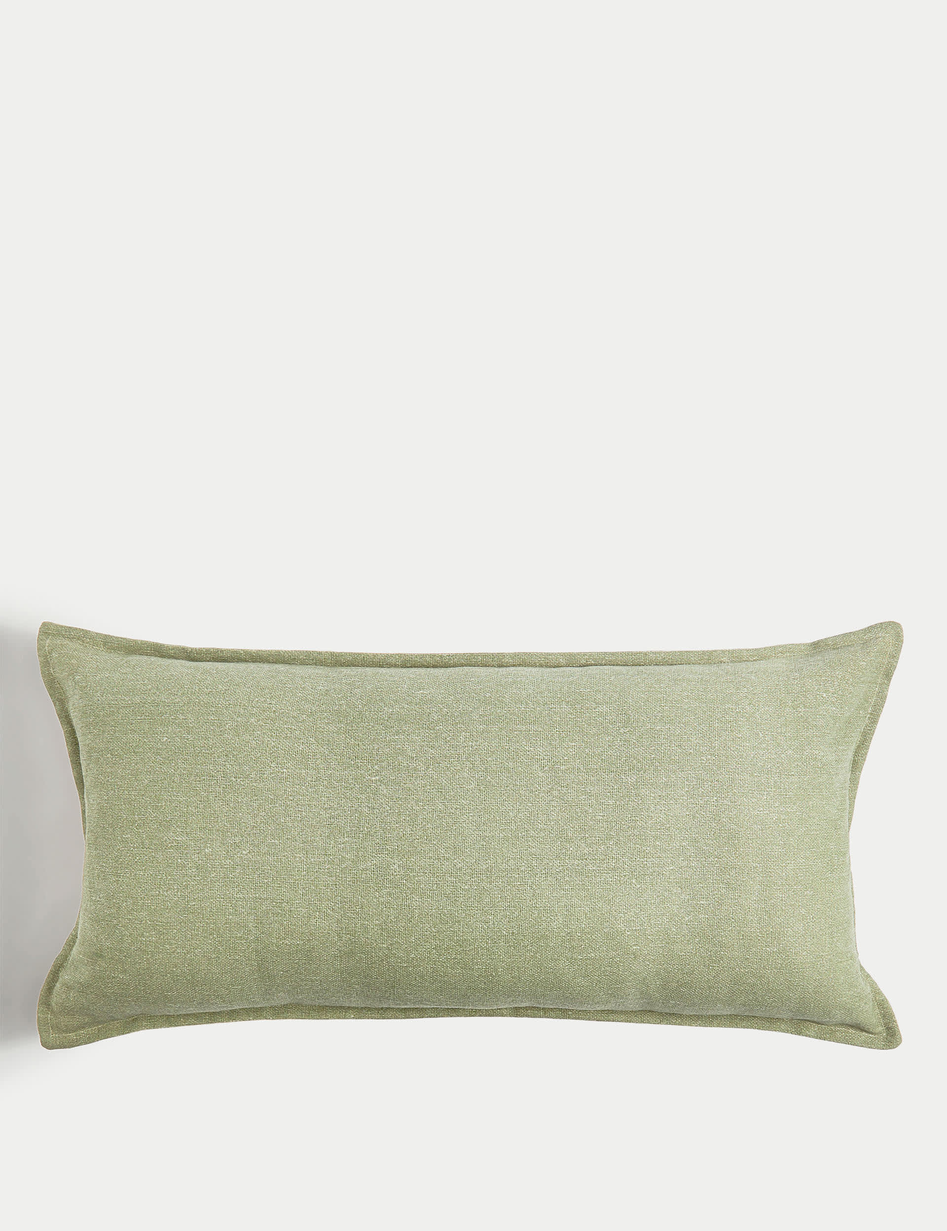 M&S Collection Pure Cotton Bolster Cushion - Soft Green, Soft Green