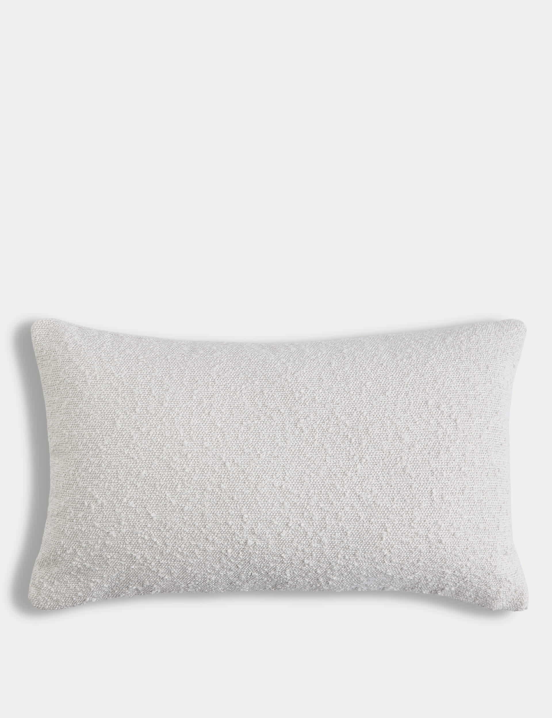 M&S Boucle Bolster Cushion - Cream, Neutral,Cream