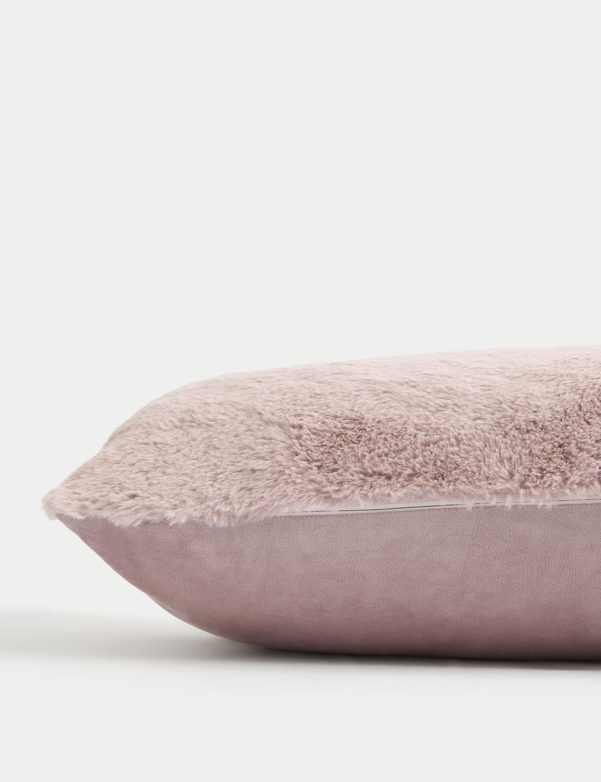 M&S Collection Supersoft Bolster Cushion - Soft Pink, Light Grey,Soft Pink