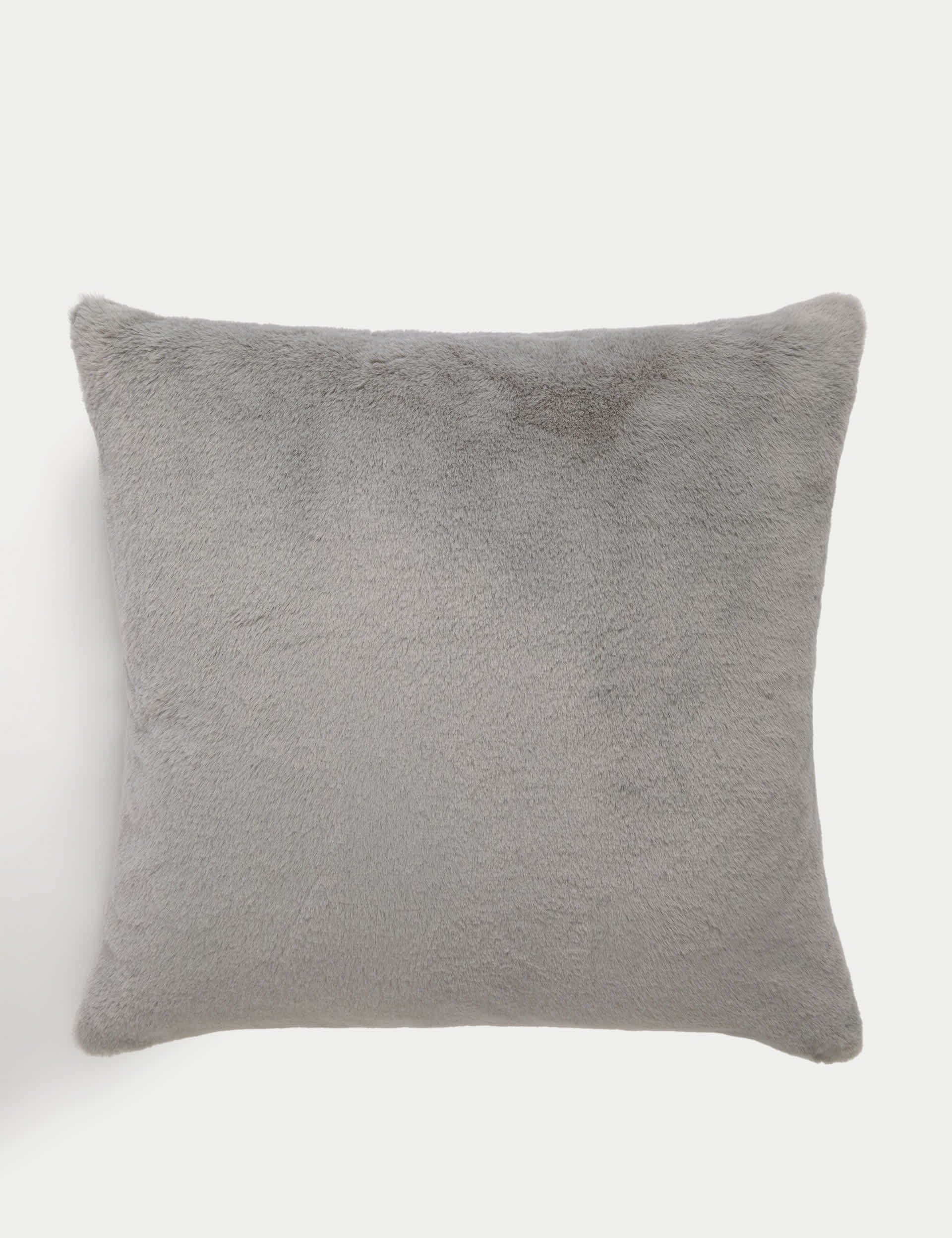 M&S Collection Faux Fur Oversized Cushion - Light Grey, Soft Pink,Light Grey