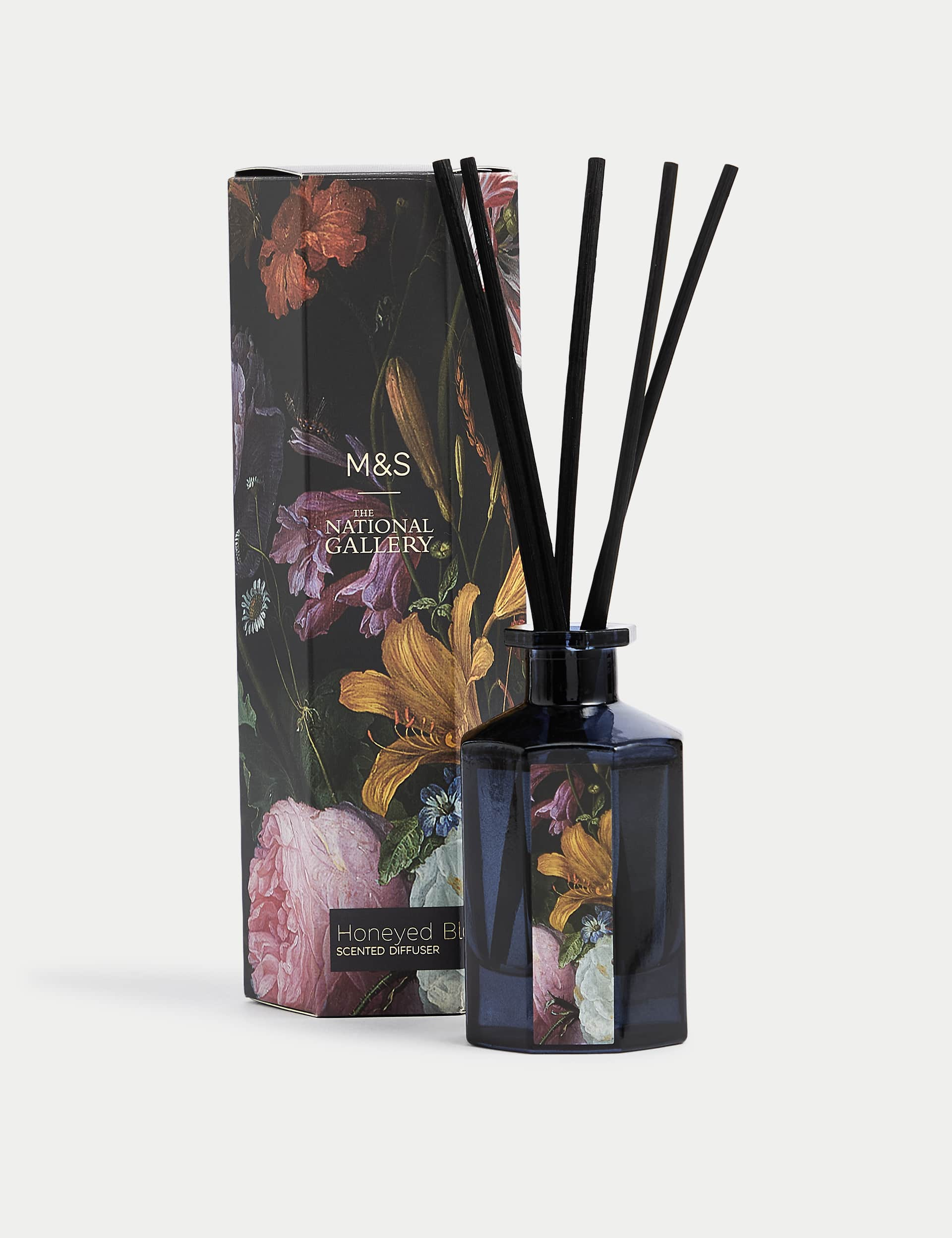 M&S X National Gallery Honeyed Blossoms 100ml Diffuser - Amber, Amber