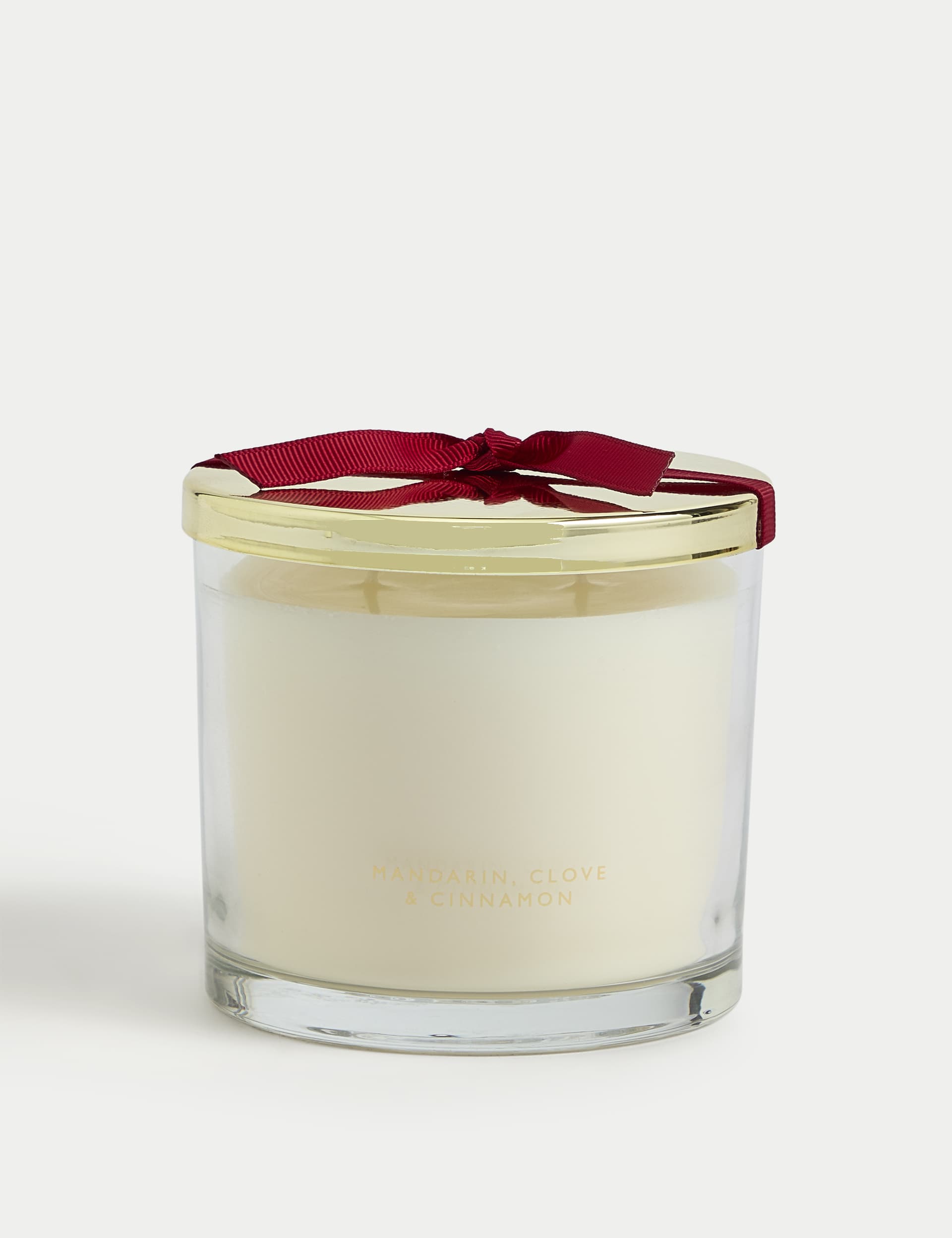 M&S Mandarin Clove & Cinnamon Scented Candle - Red Mix, Red Mix