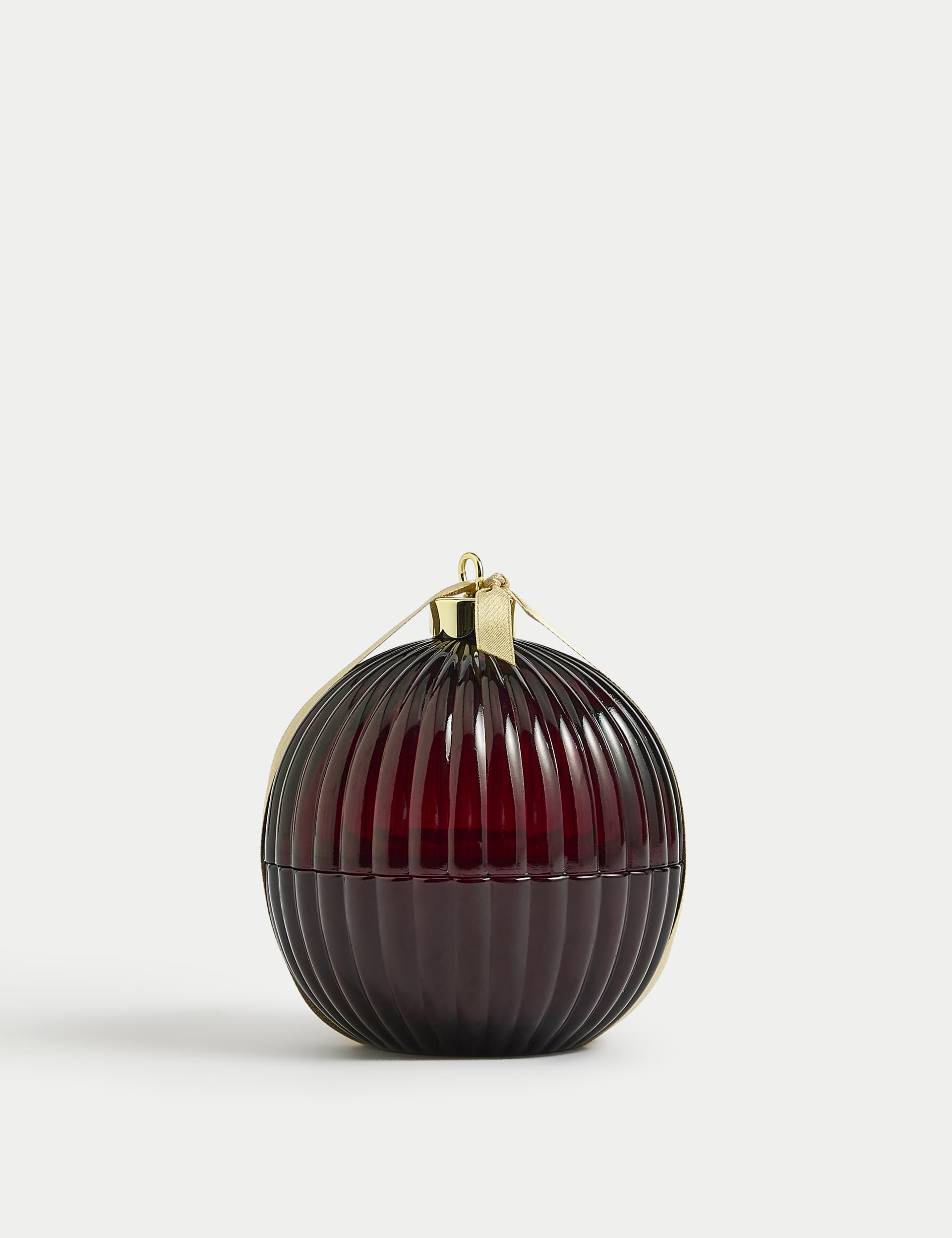 M&S Mandarin, Clove & Cinnamon Bauble Candle - Red Mix, Red Mix