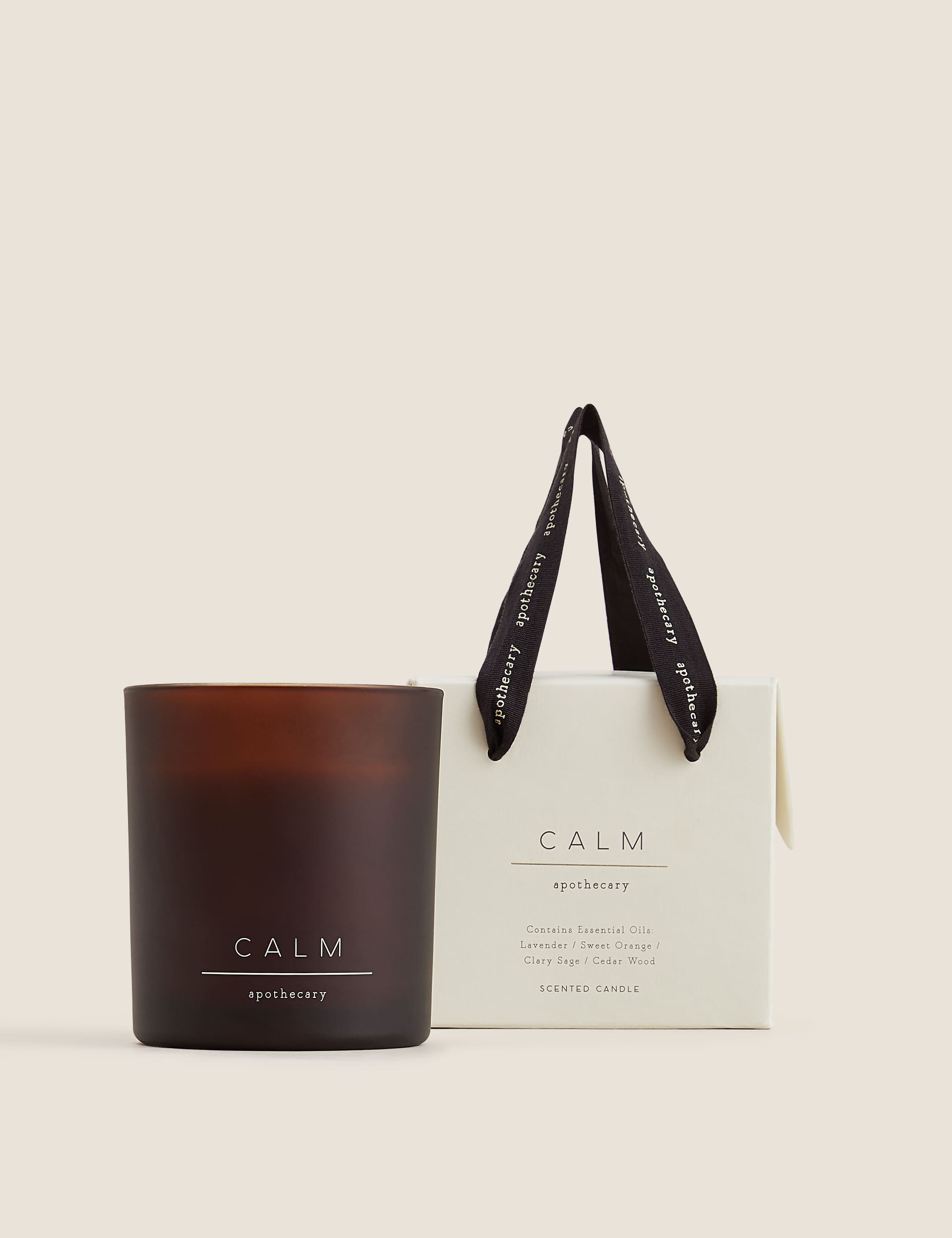 Apothecary Calm Boxed Scented Candle Gift - Amber, Amber