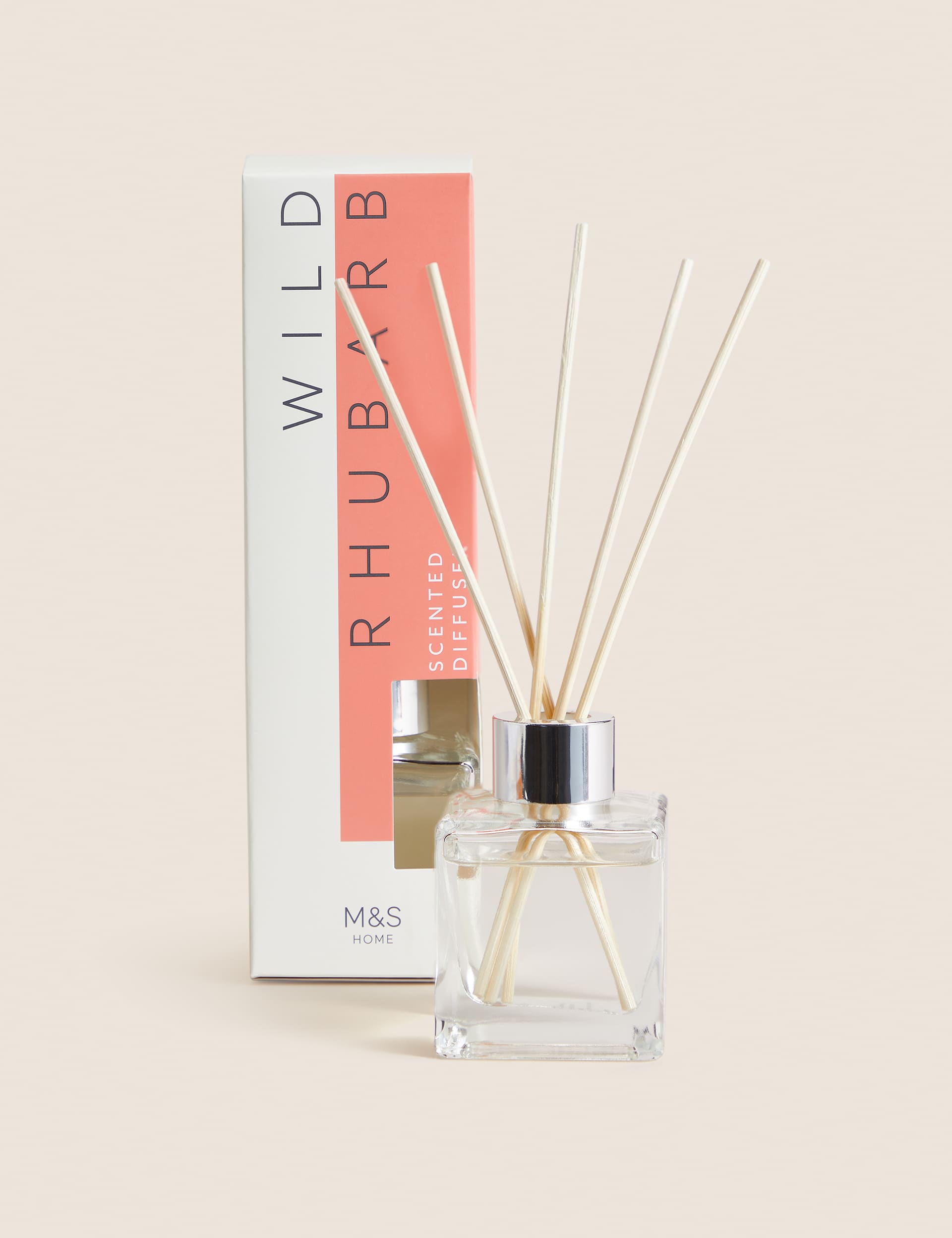 M&S Wild Rhubarb 80ml Diffuser - Pink, Pink