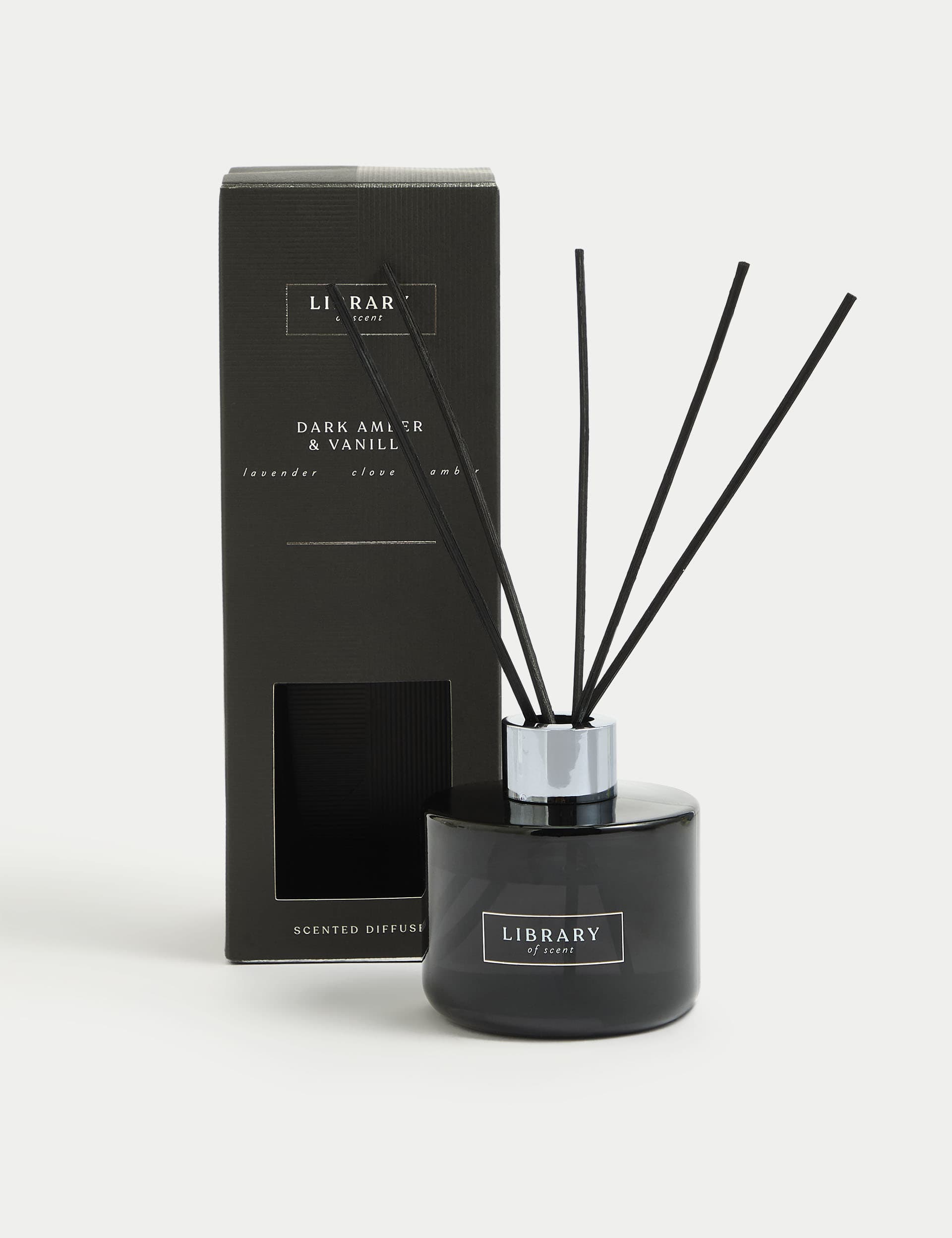 Library Of Scent Dark Amber & Vanilla 100ml Diffuser - Black Mix, Black Mix