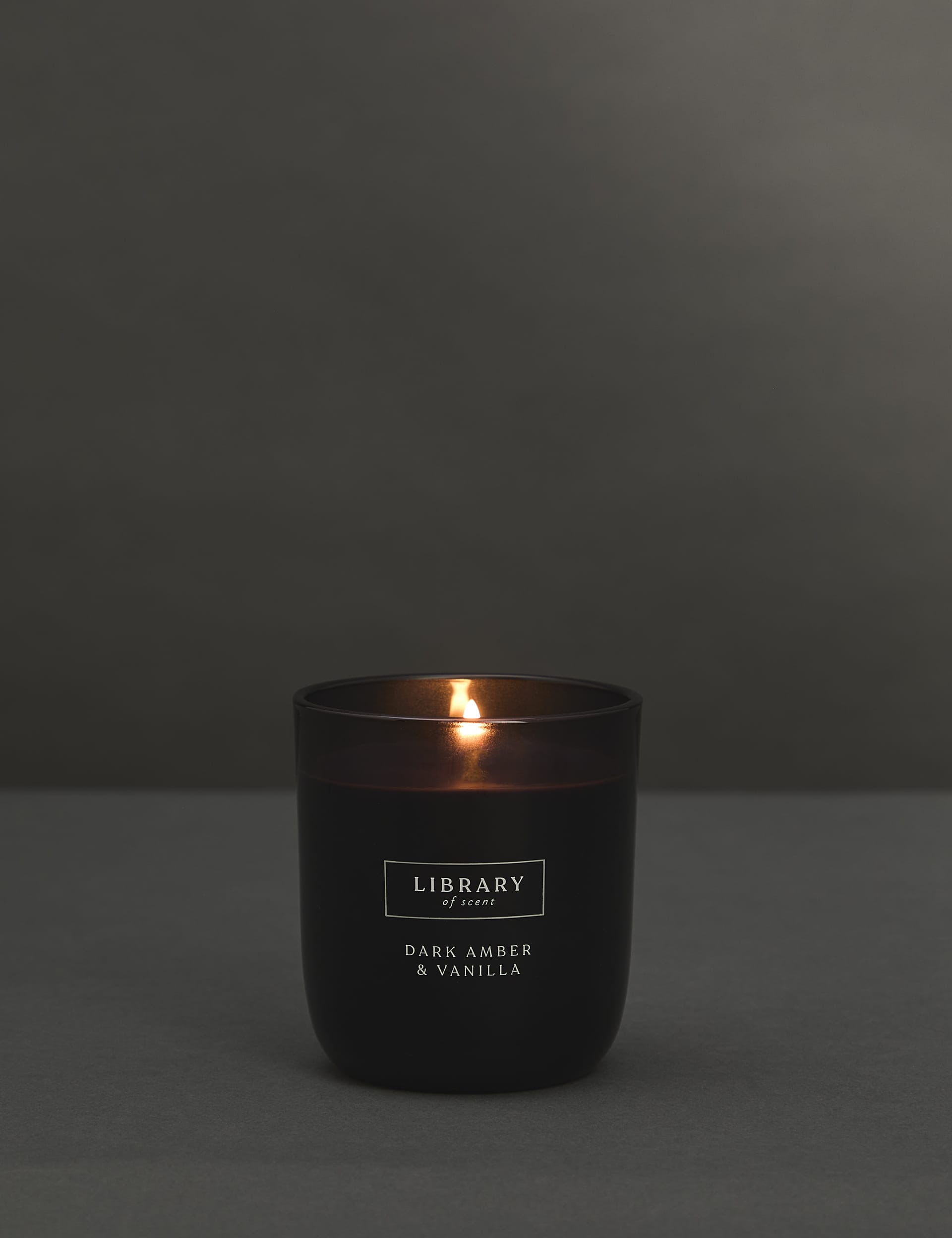 Library Of Scent Dark Amber & Vanilla Scented Candle - Black Mix, Black Mix