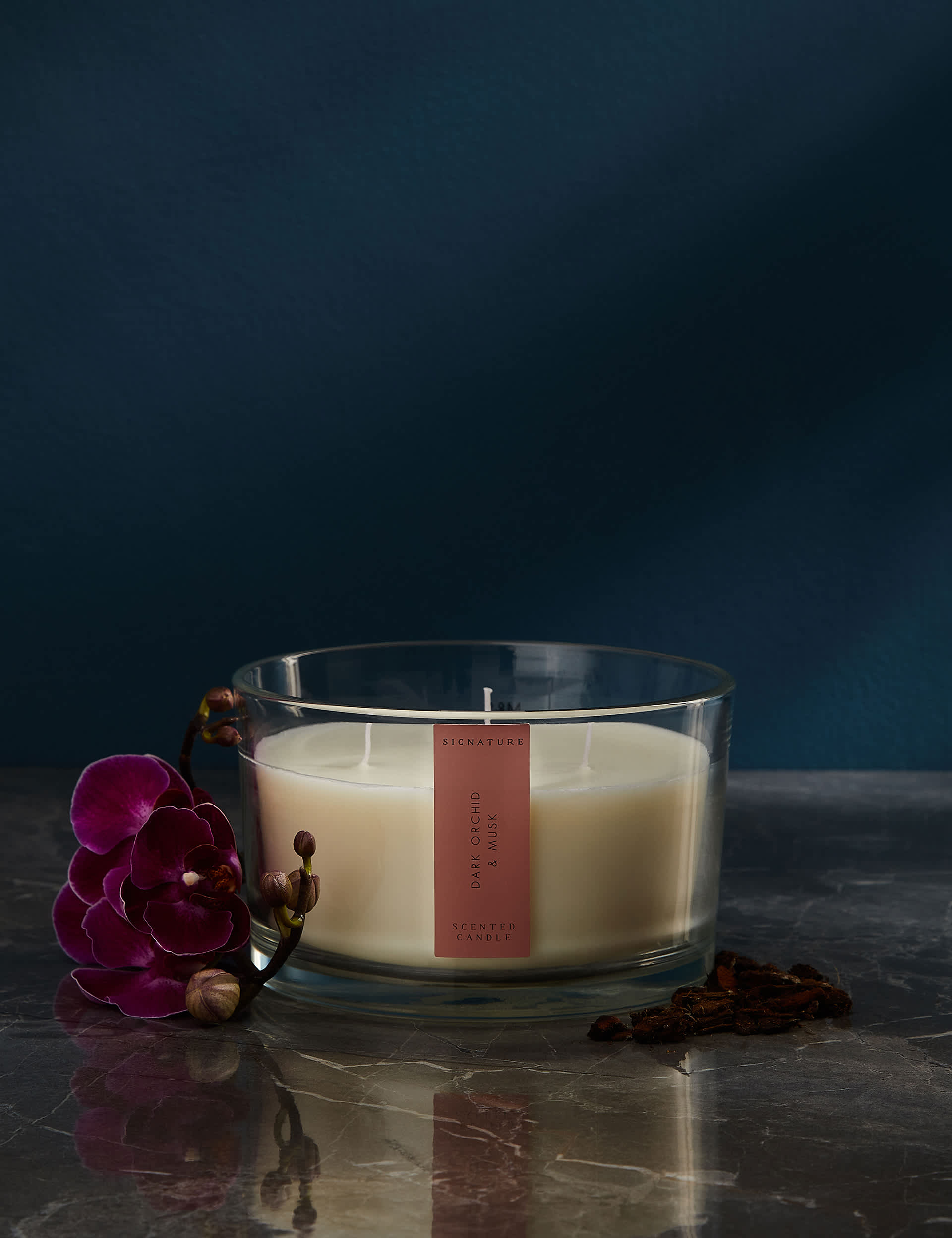 Signature Dark Orchid & Musk 3 Wick Candle - Pink Mix, Pink Mix