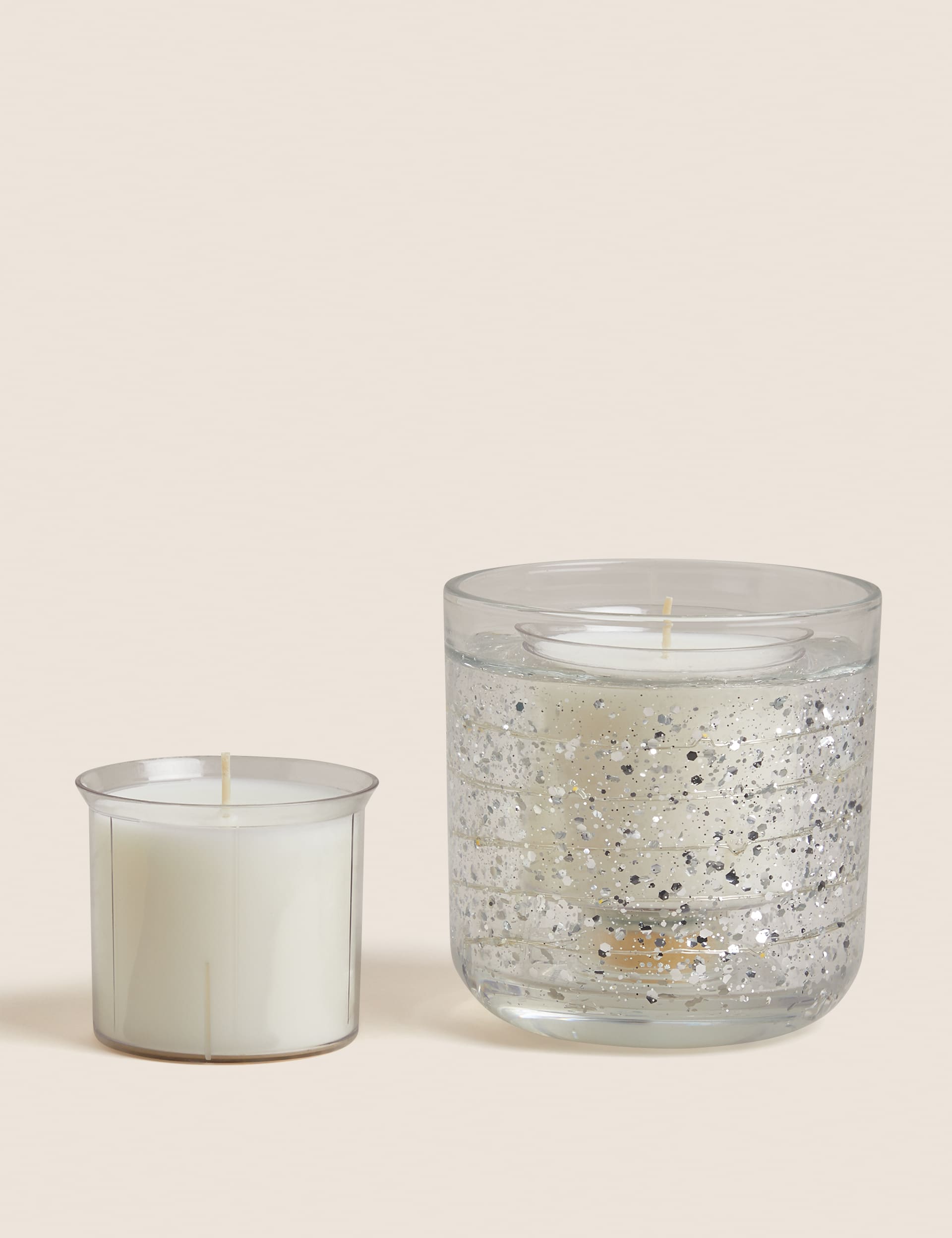 Marks & Sparkle Neroli, Lime & Bergamot Light Up Candle Refill Set - Silver, Silver