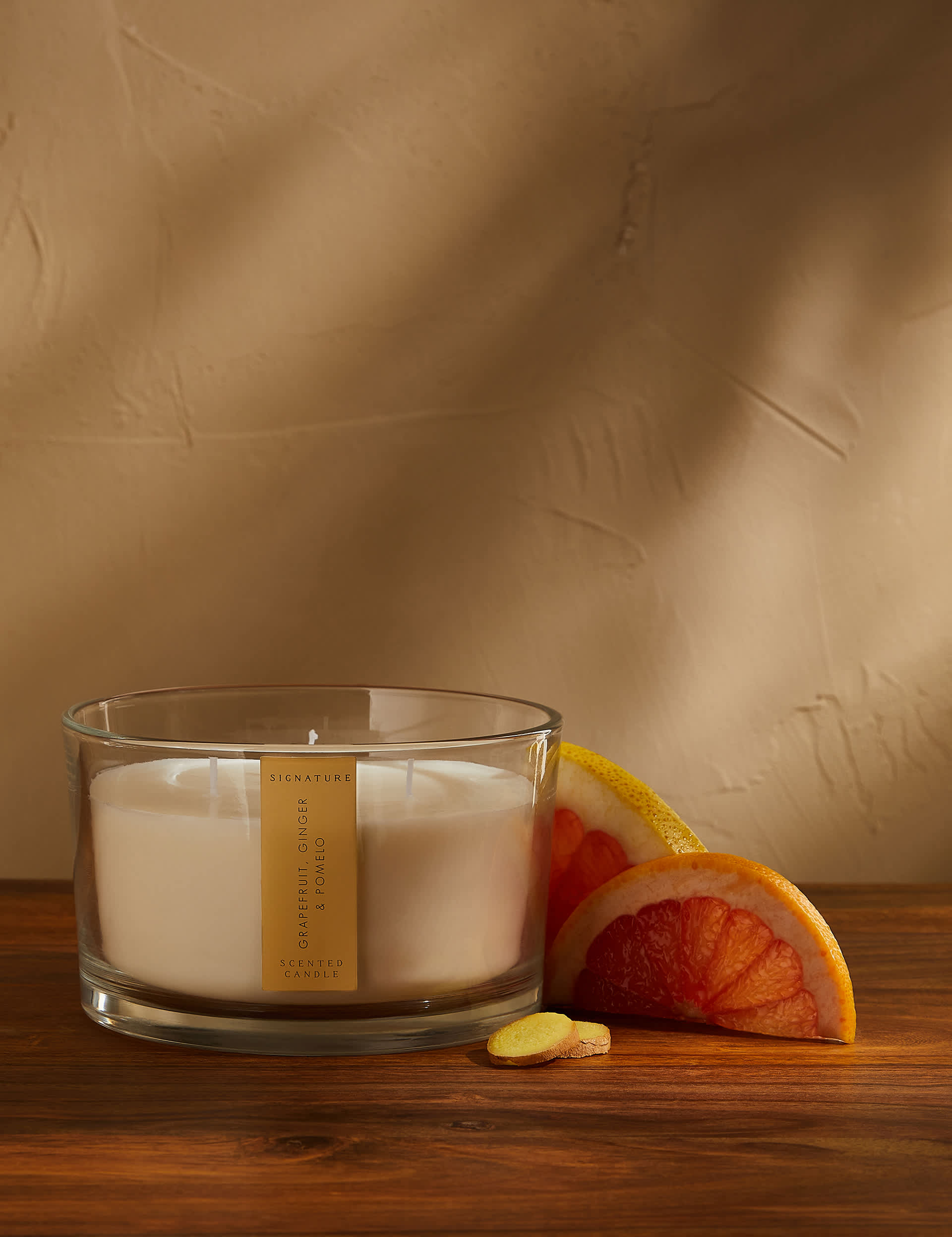 Signature Grapefruit, Ginger & Pomelo Candle - Yellow Mix, Yellow Mix