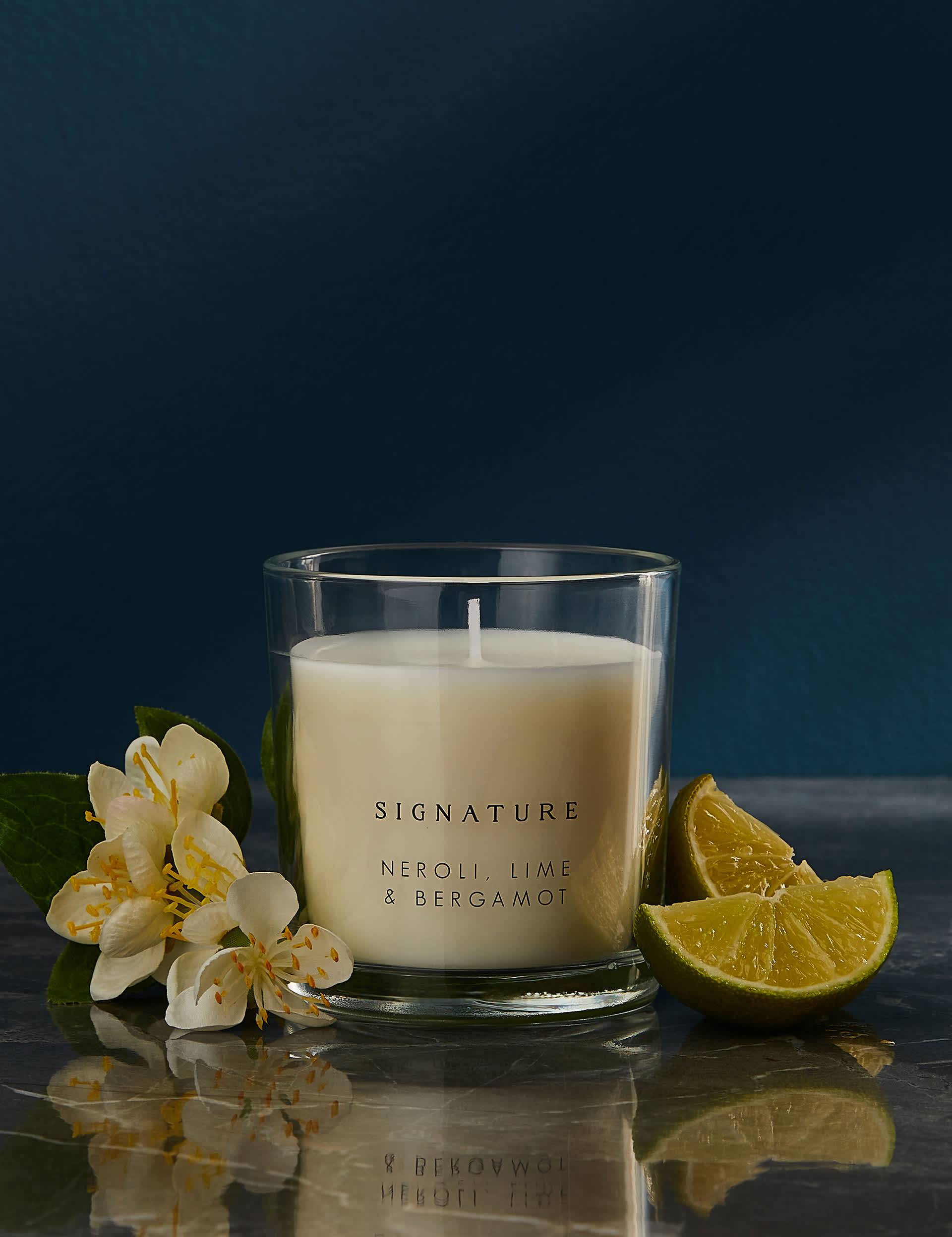 Signature Neroli, Lime & Bergamot Boxed Candle - Blue Mix, Blue Mix