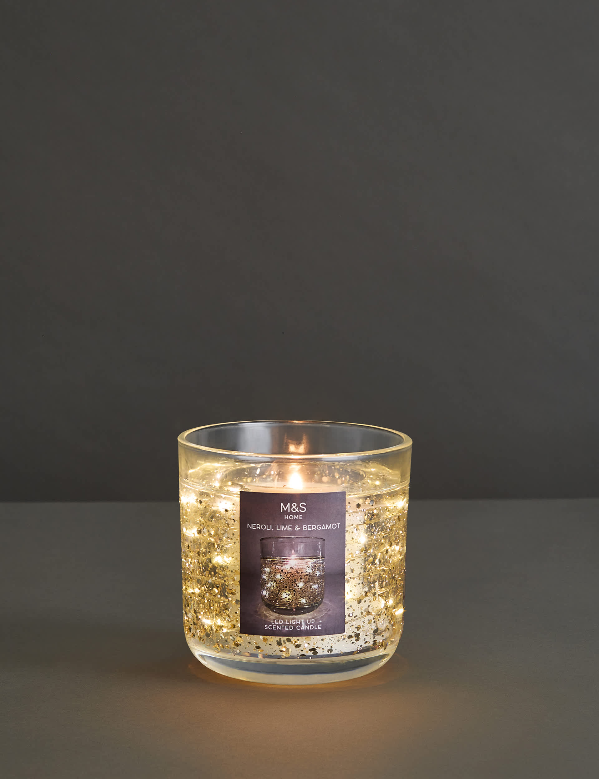 Marks & Sparkle Neroli, Lime & Bergamot Light Up Candle - Gold Mix, Silver,Gold Mix