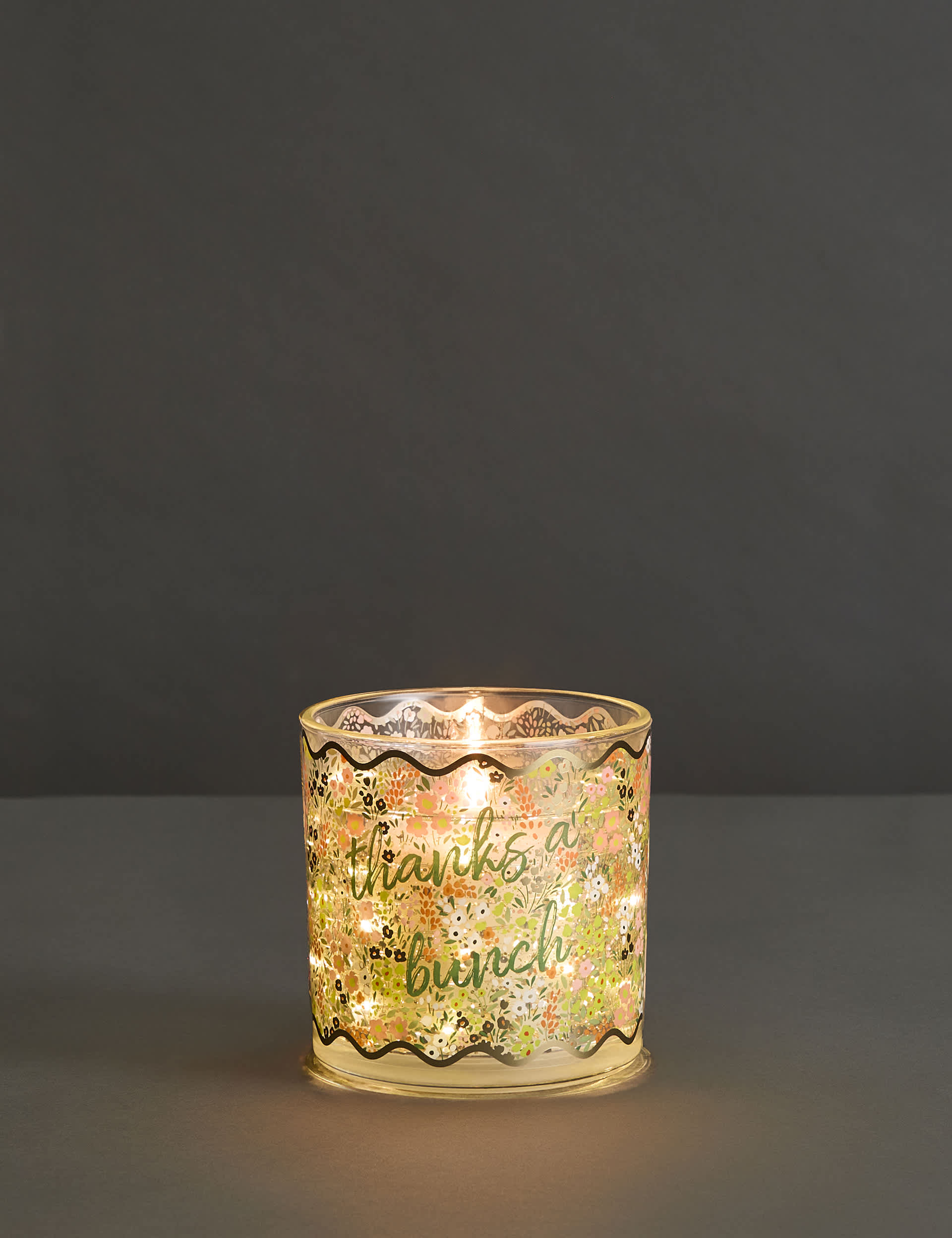 Marks & Sparkle Thanks A Bunch Light Up Candle - Multi, Multi