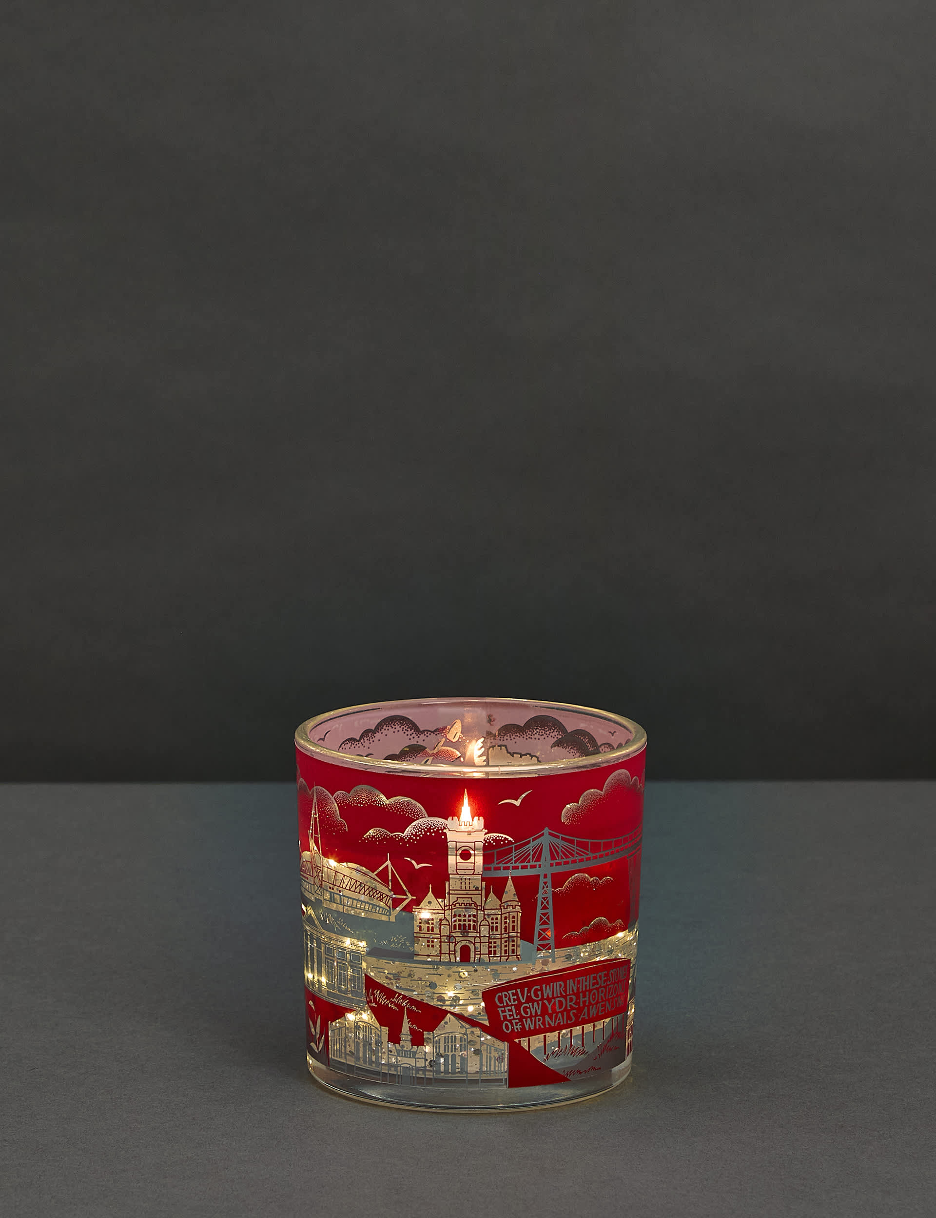 Marks & Sparkle Wales Light Up Scented Candle - Red Mix, Red Mix