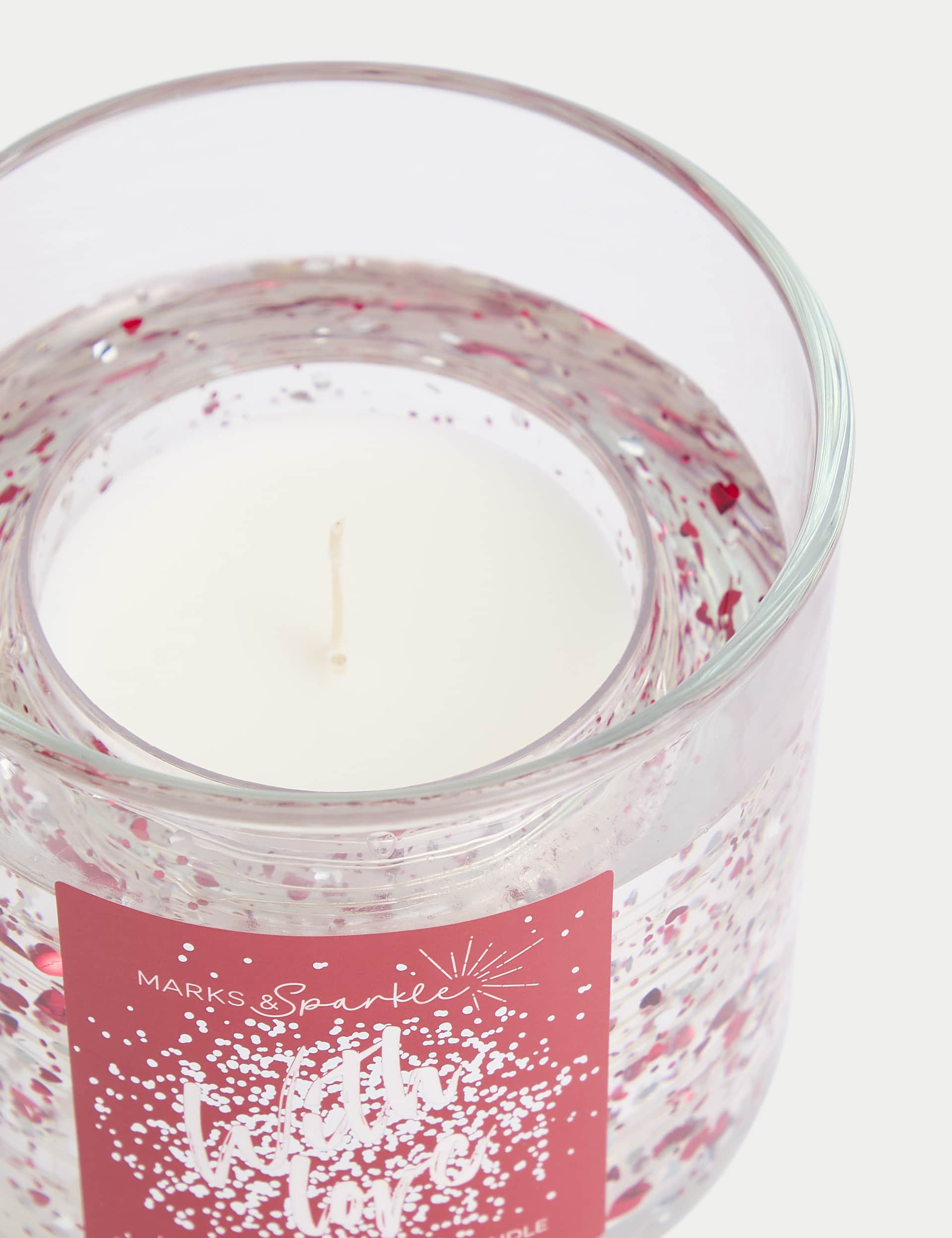 Marks & Sparkle Yuzu & Pomegranate Heart Light Up Candle - Red Mix, Red Mix