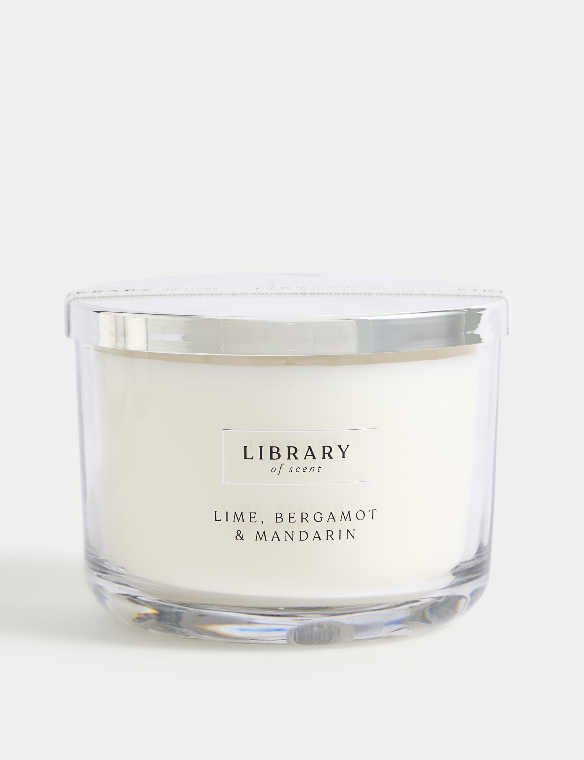 Library Of Scent Lime, Bergamot & Mandarin 3 Wick Candle - White, White