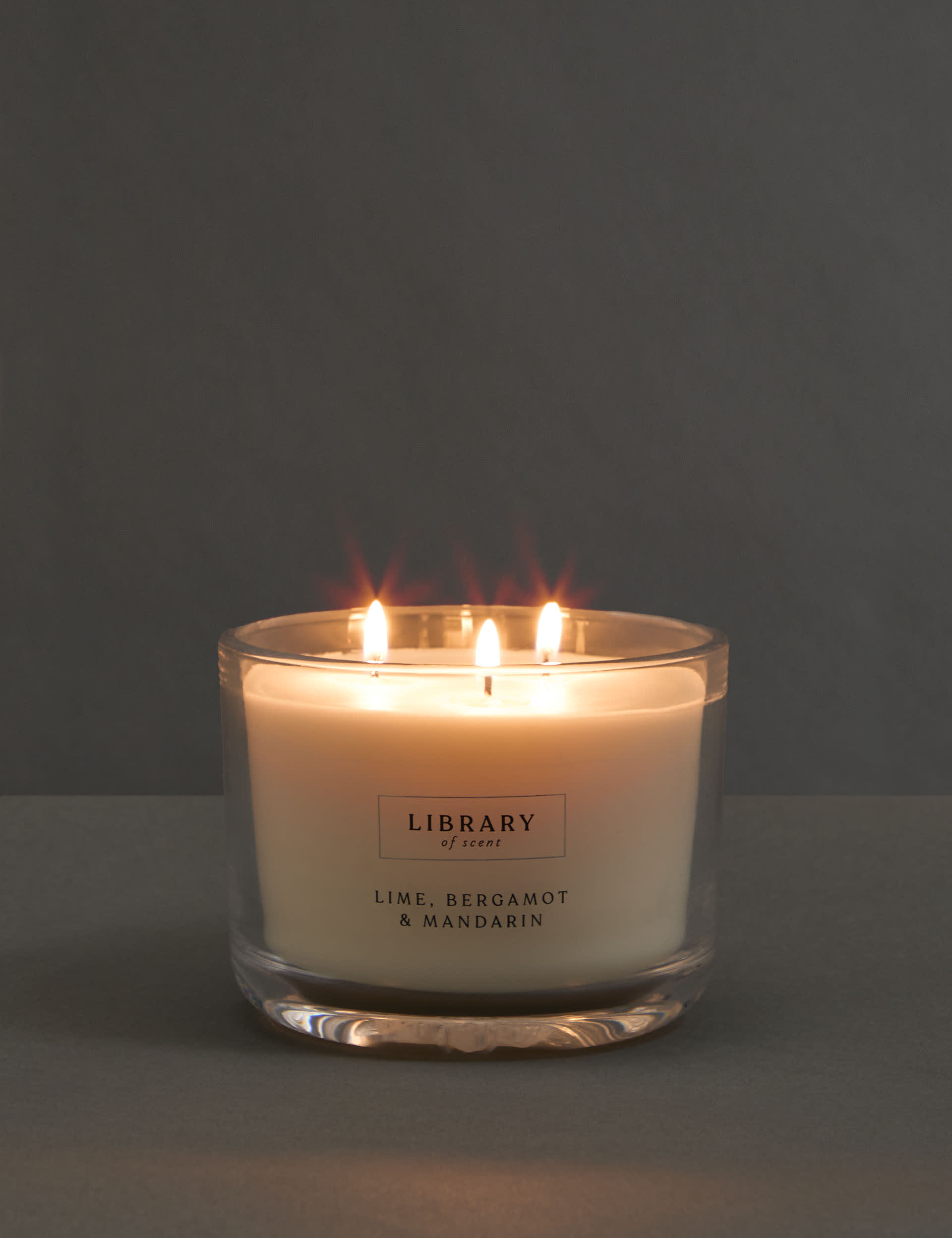 Library Of Scent Lime, Bergamot & Mandarin 3 Wick Candle - White, White