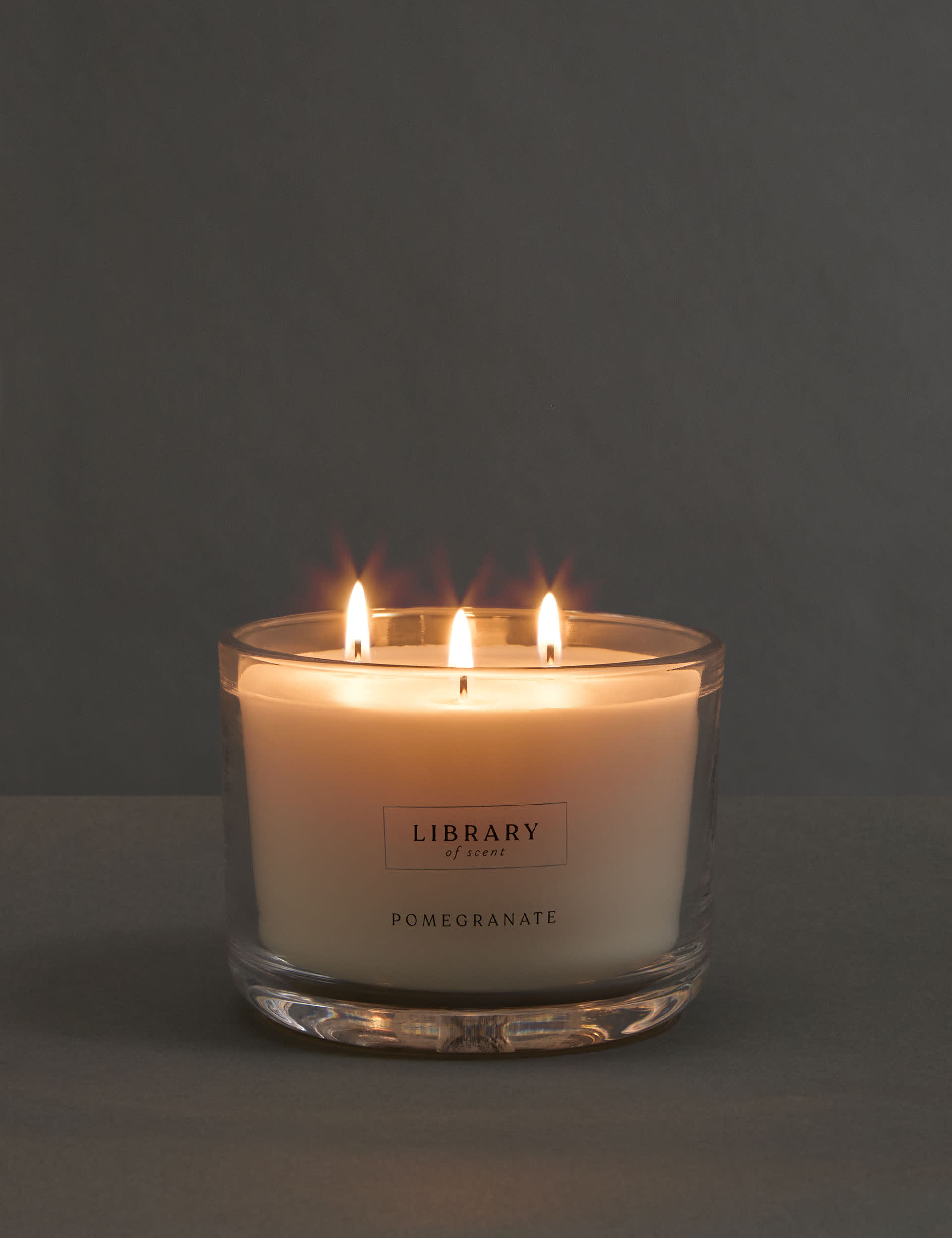 Library Of Scent Pomegranate 3 Wick Candle - White Mix, White Mix