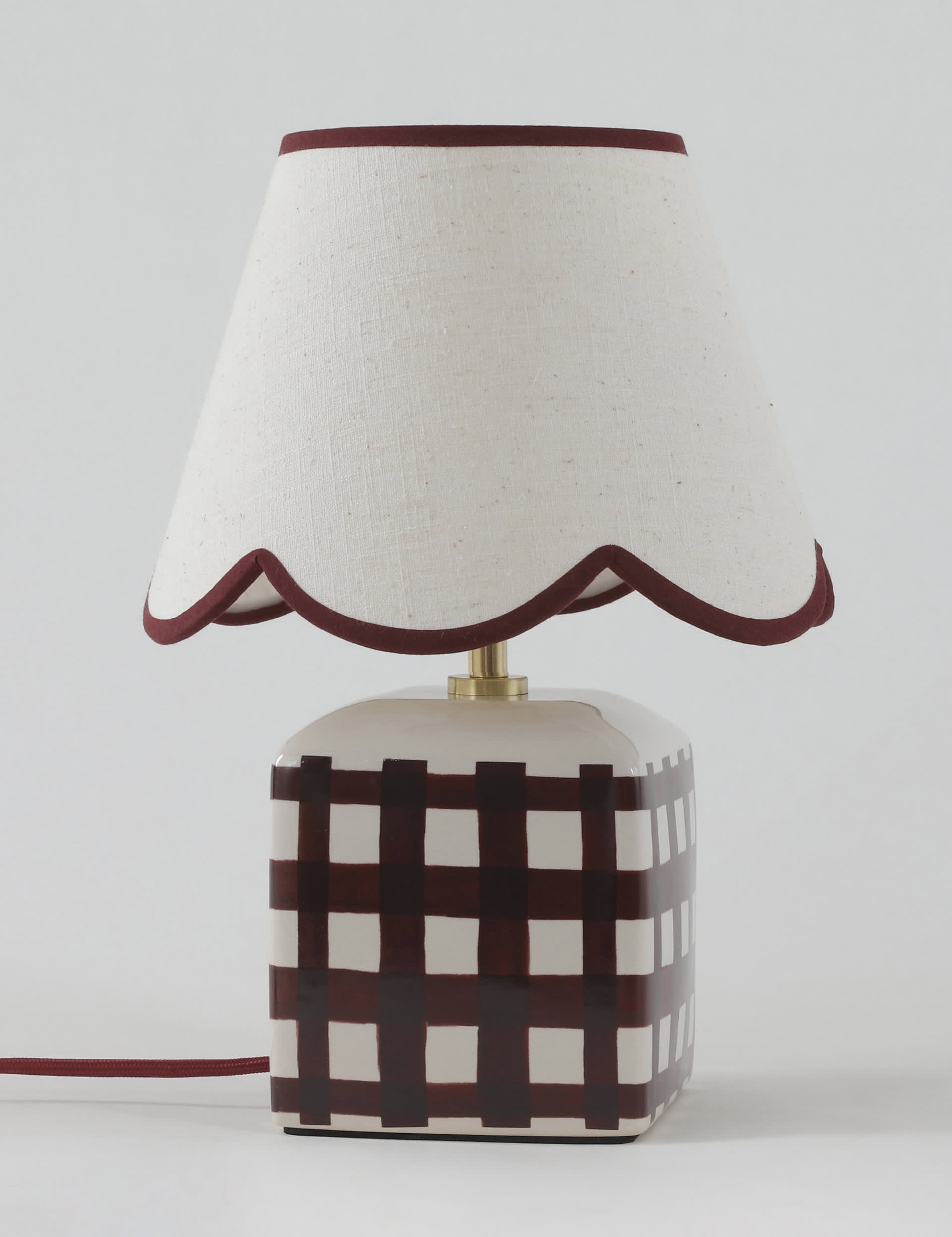 M&S Kirsten Ceramic Table Lamp - Red, Red,Blue,Ochre