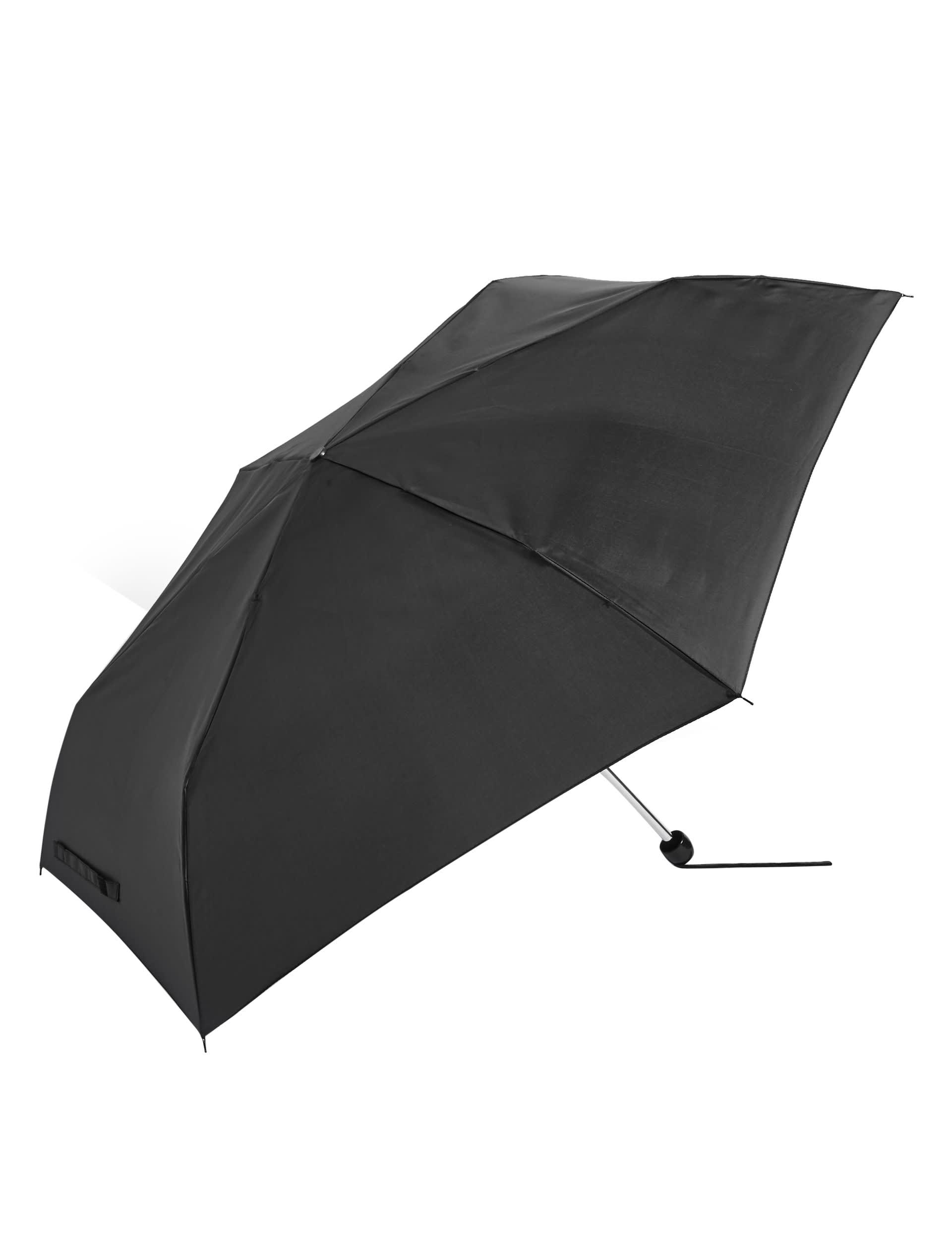 M&S Collection Women's Sheen Compact Umbrella - Black, Black