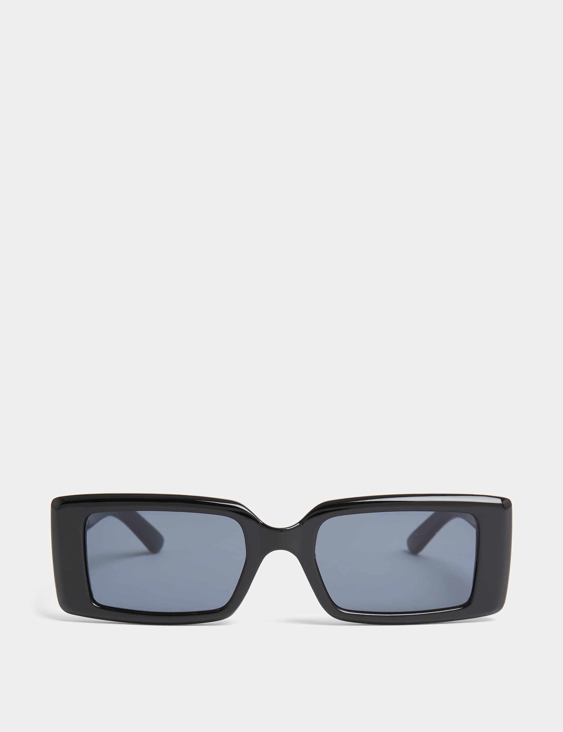 M&S Women's Rectangle Sunglasses - Black, Black