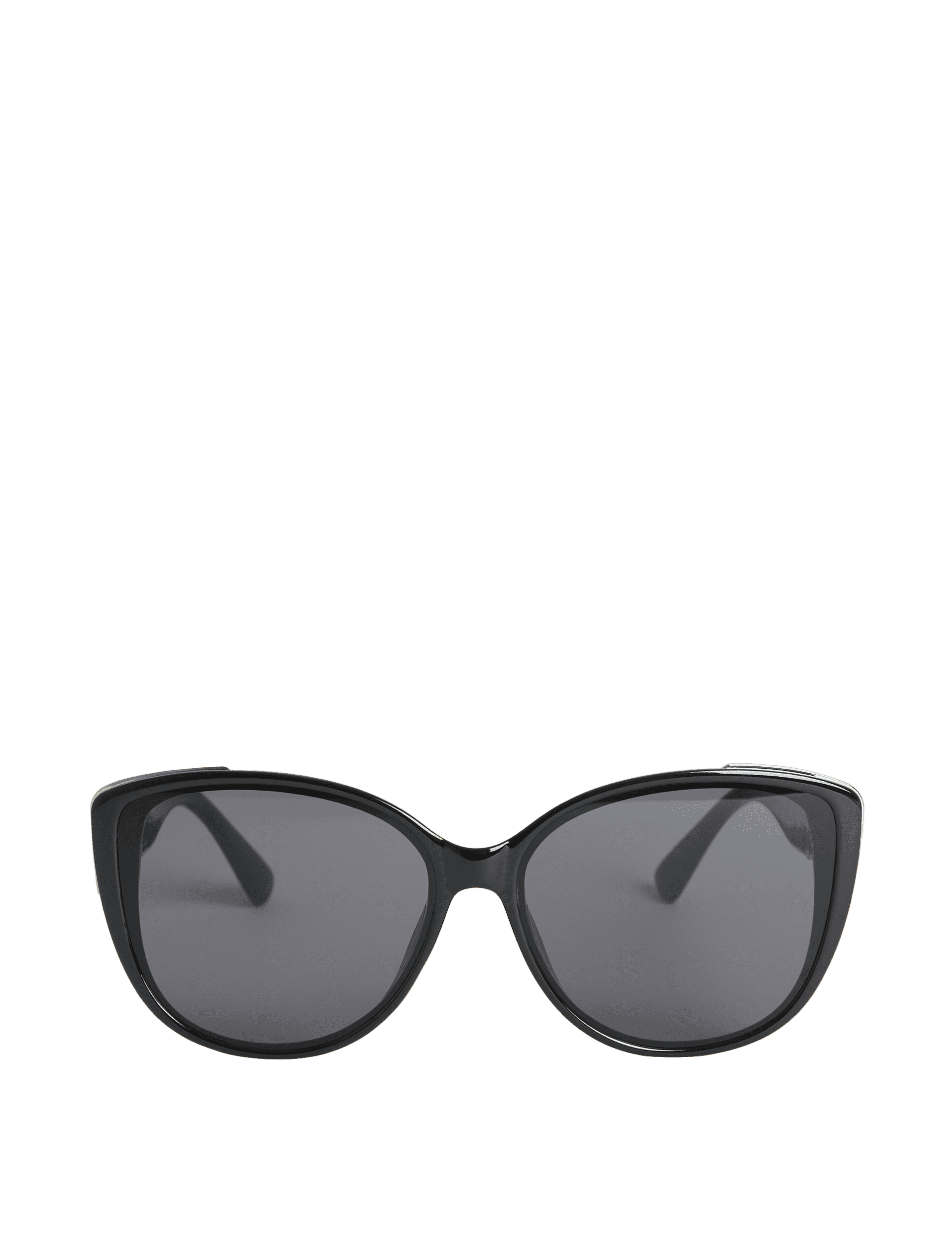 M&S Collection Women's Cat Eye Sunglasses - Black Mix, Black Mix,Brown Mix