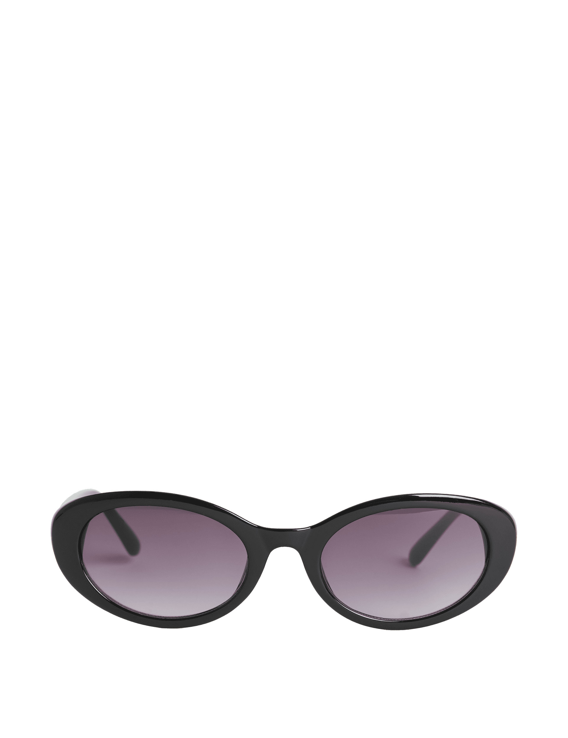 M&S Collection Women's Oval Cat Eye Sunglasses - Black, Olive,Black