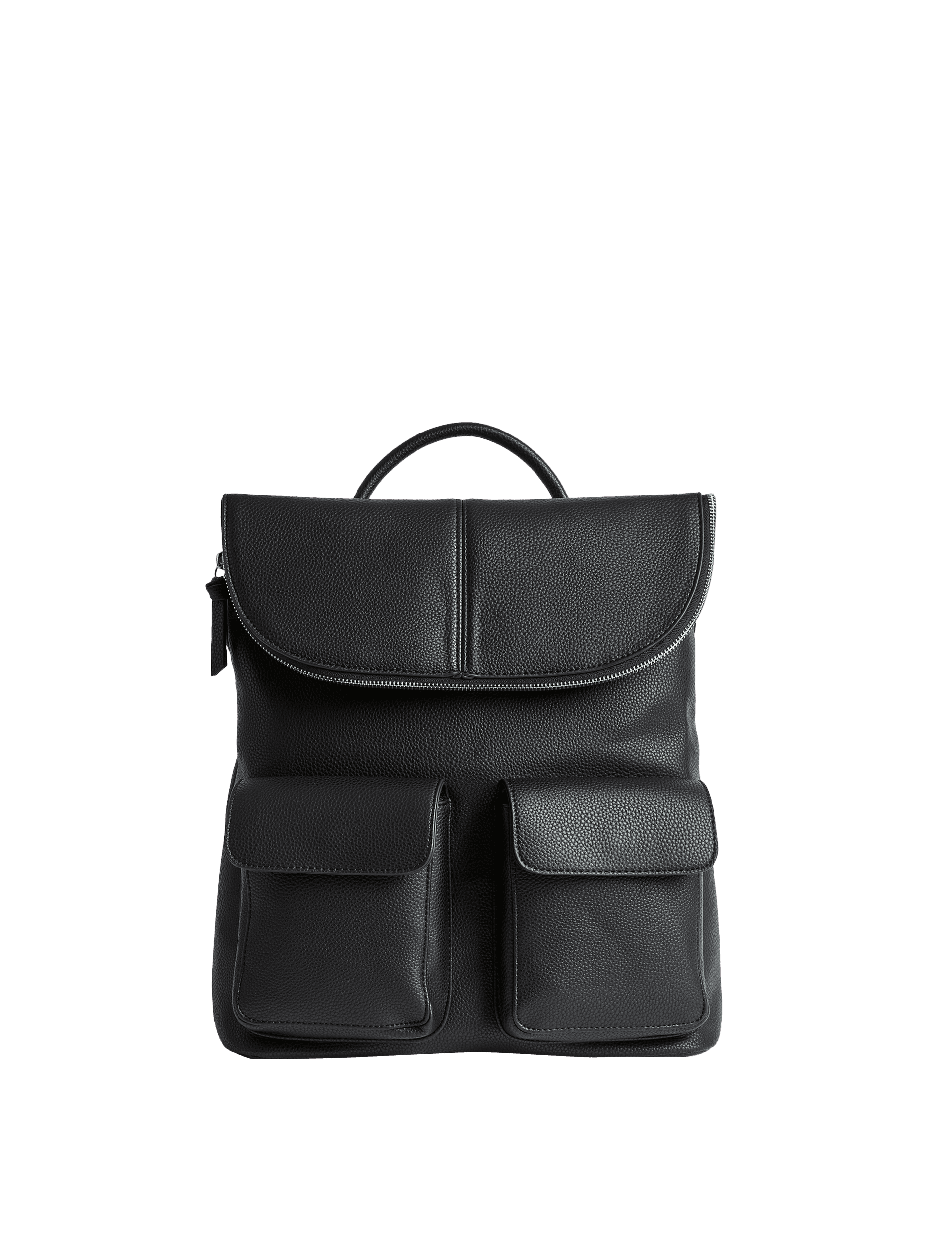 M&S Collection Women's Faux Leather Backpack - Black, Black