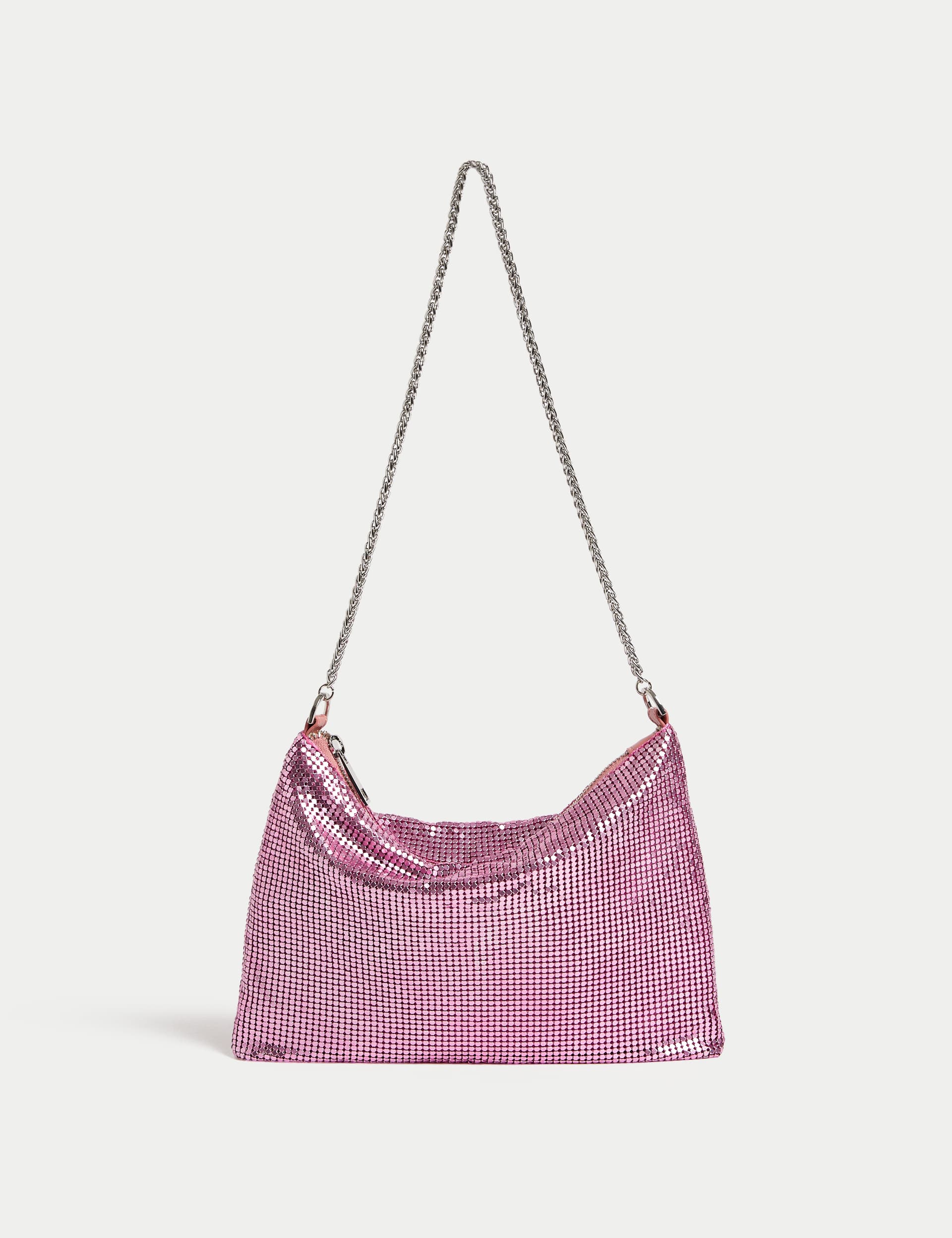 M&S Women's Chainmail Chain Strap Shoulder Bag