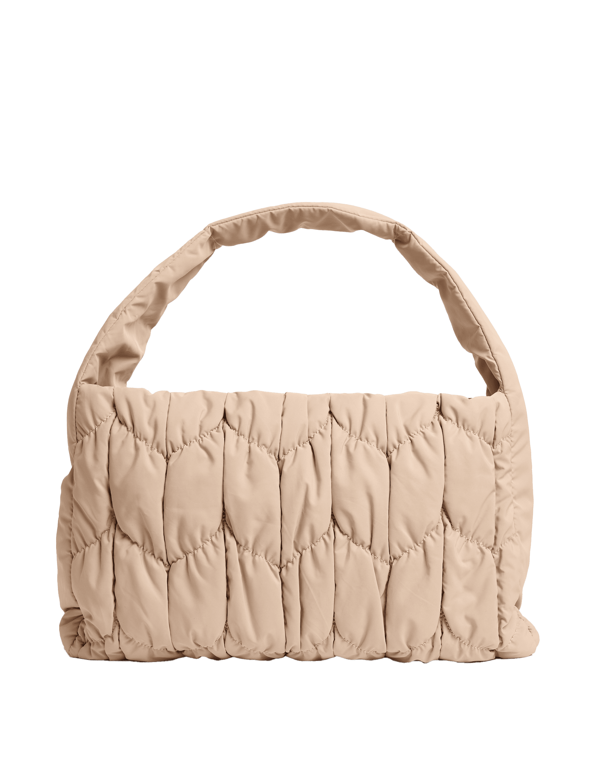 M&S Collection Women's Quilted Shoulder Bag - Natural, Khaki,Black,Natural