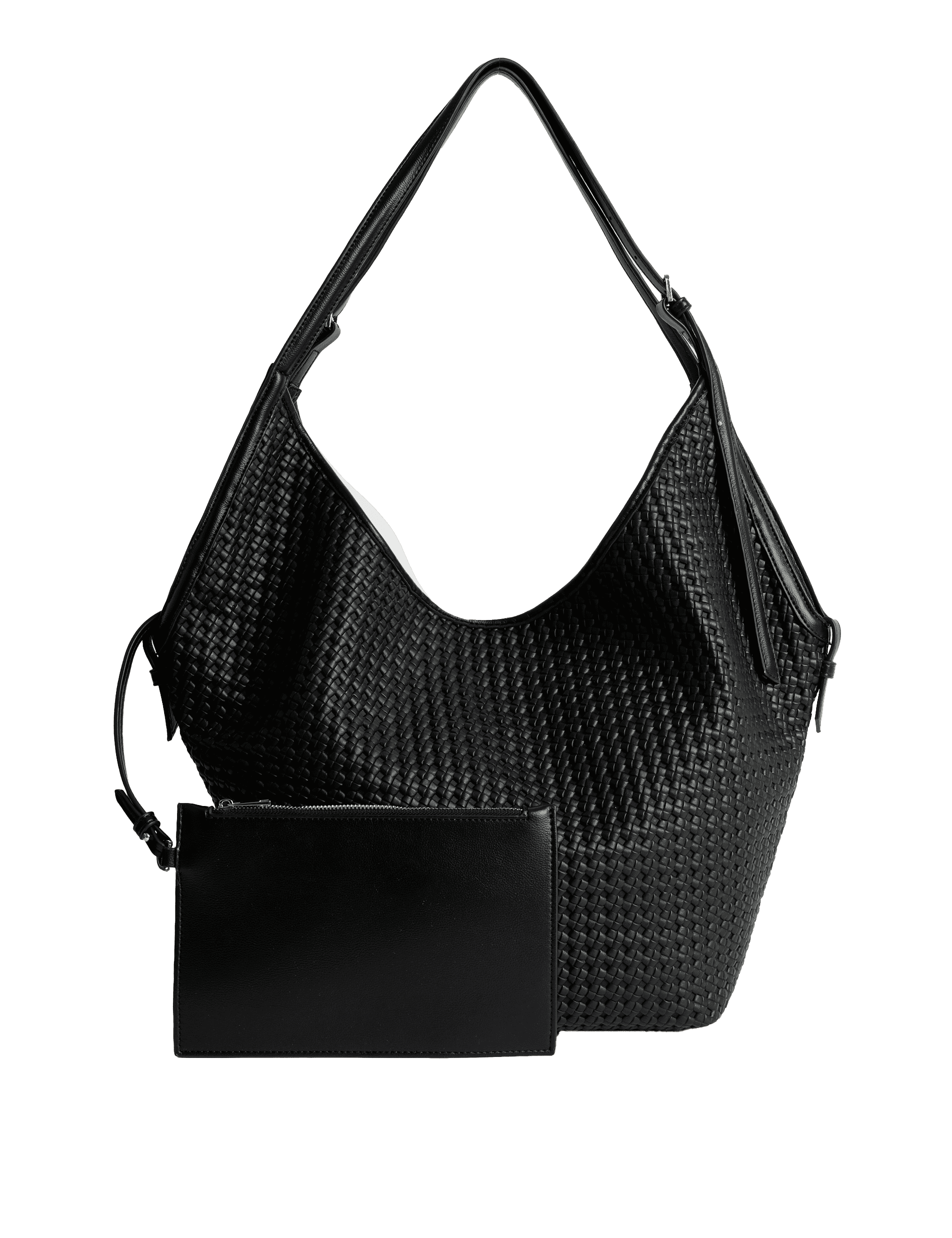 M&S Collection Women's Faux Leather Tote Bag - Black, Black