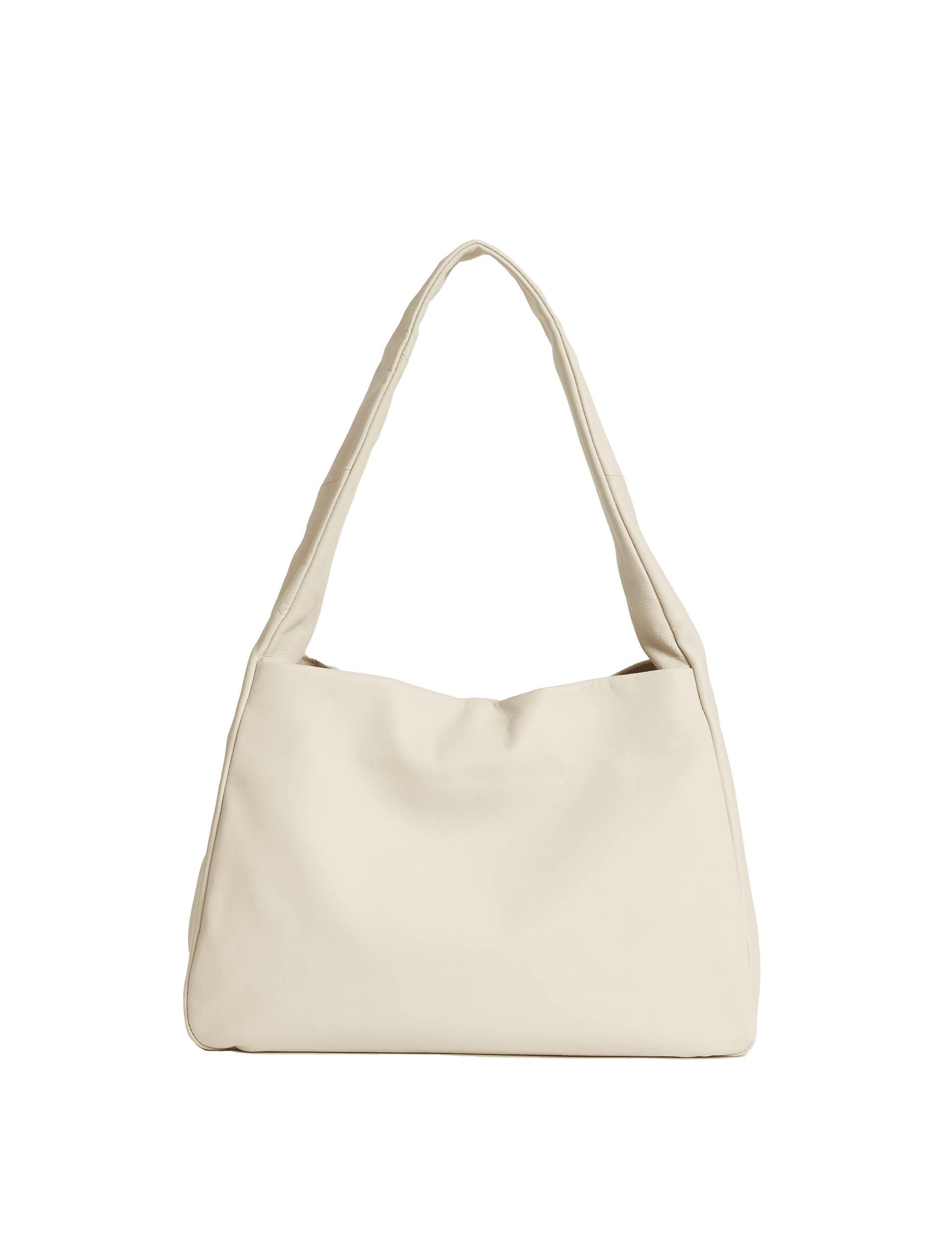 M&S Collection Women's Leather Shoulder Bag - Cream, Cream