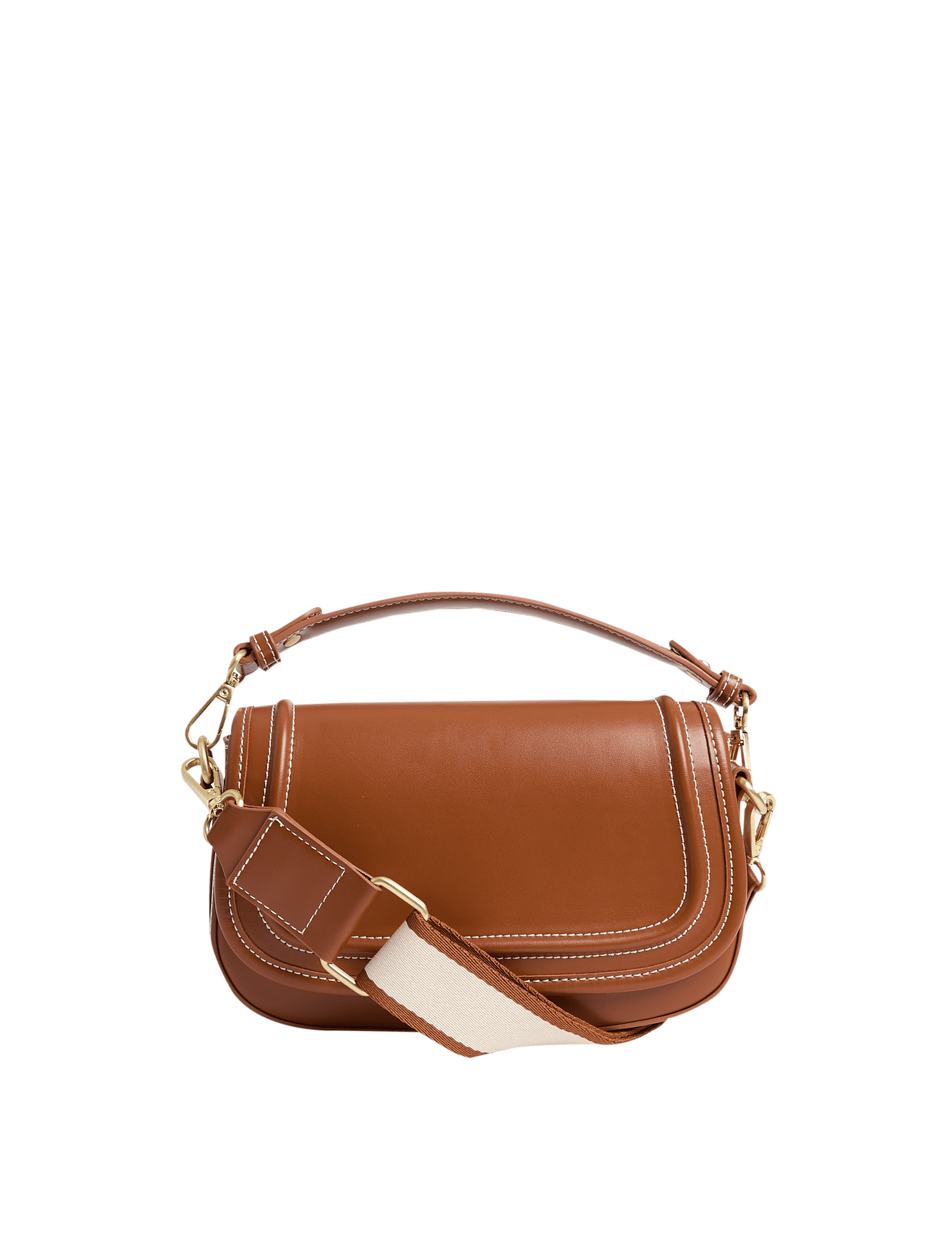 Per Una Women's Faux Leather Saddle Bag - Tan, Tan,Black