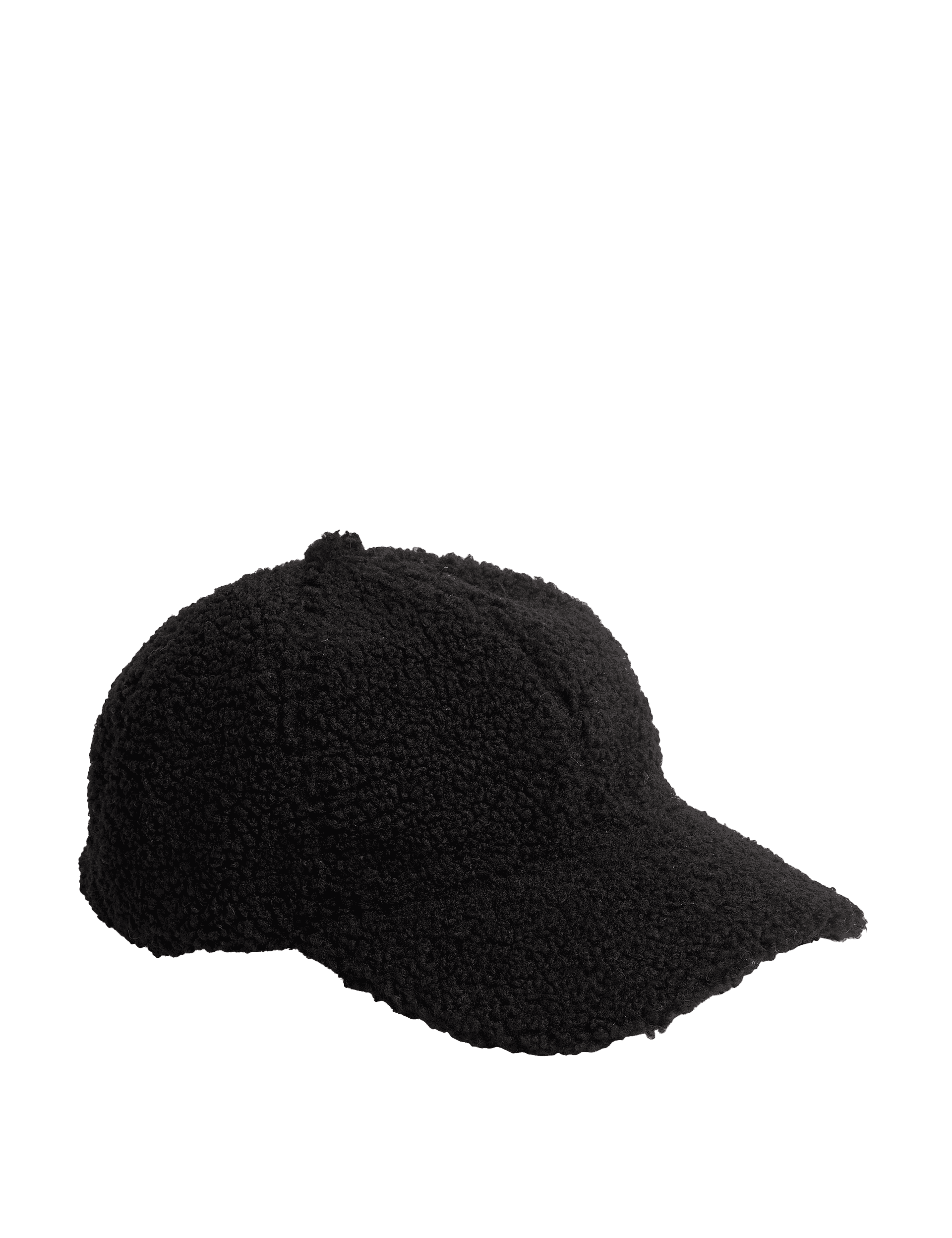 M&S Collection Women's Wool Rich Baseball Cap - Black Mix, Black,Black Mix,Cream