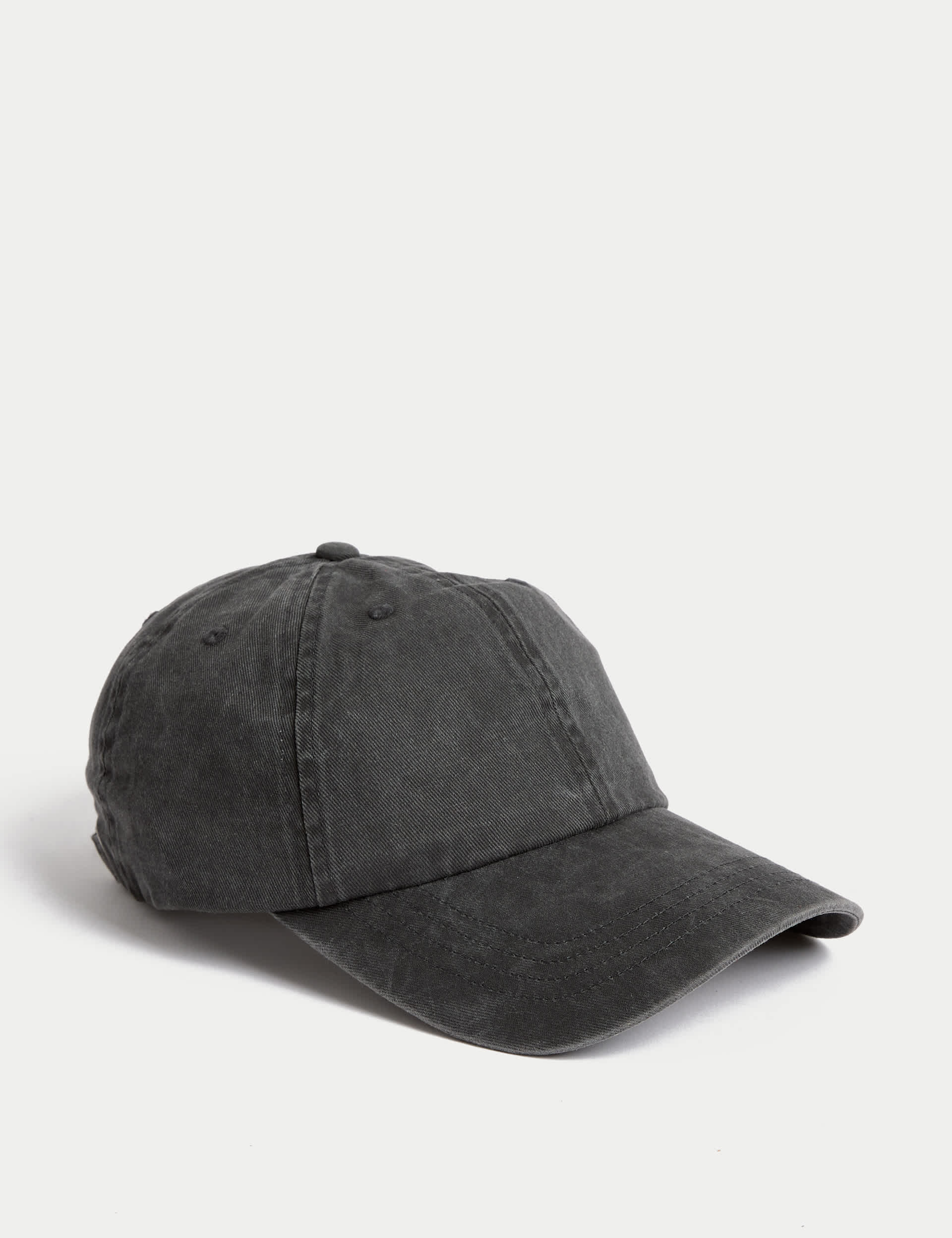 M&S Collection Women's Pure Cotton Baseball Cap - Black, Black