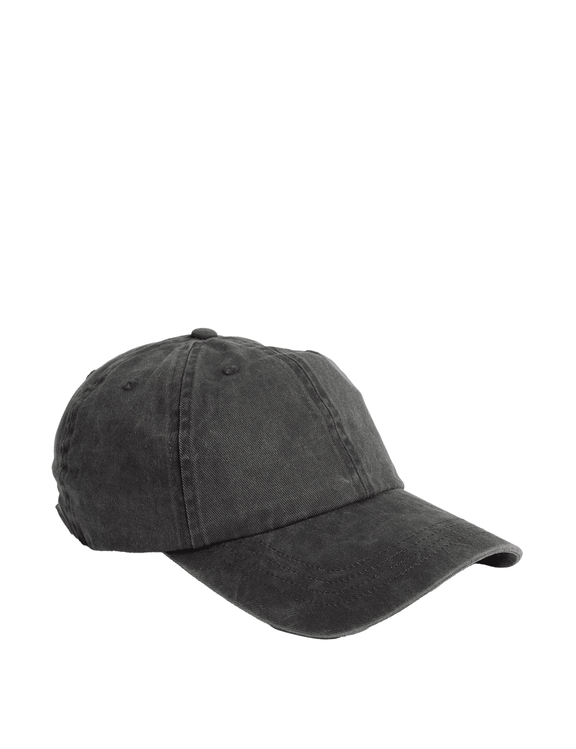 M&S Collection Women's Pure Cotton Baseball Cap - Black, Black